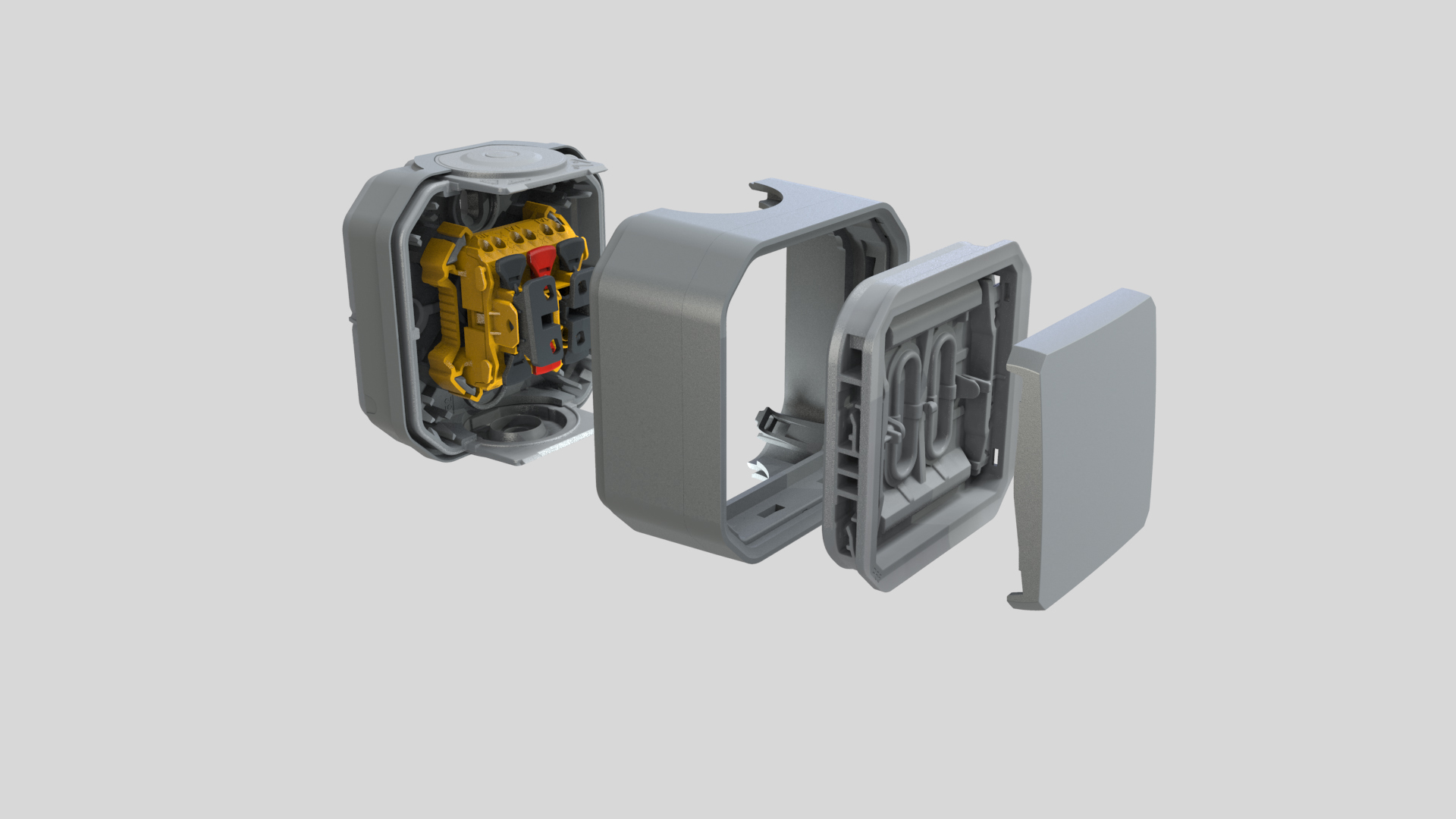 legrand Avbrytare plexo 1g-2w sw 10ax grey mech