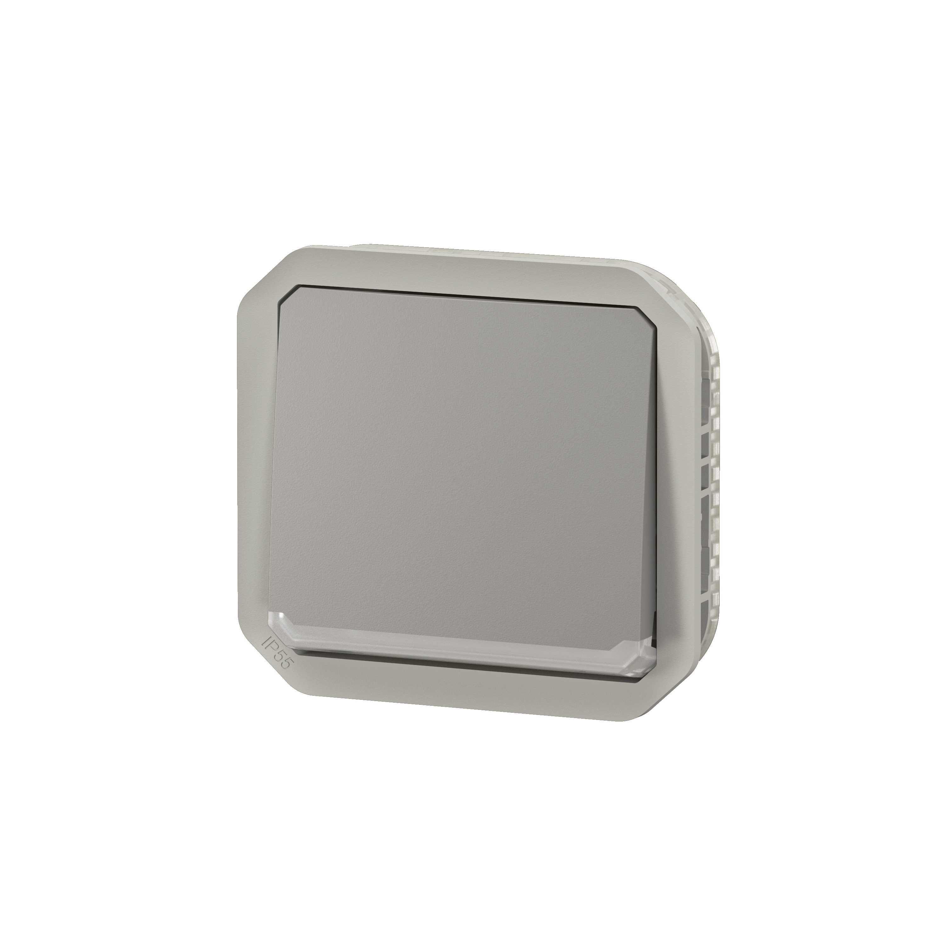 legrand Avbrytare plexo 1g-2w sw 10ax indic grey mech