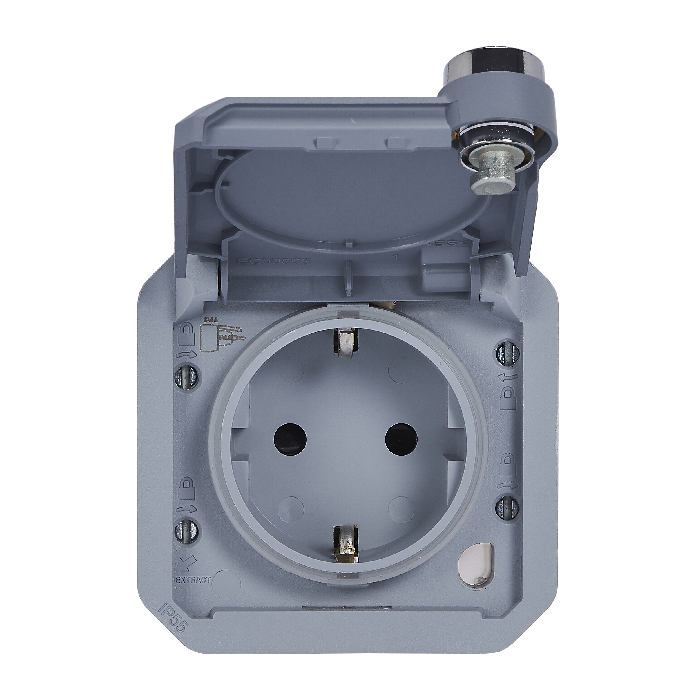 legrand Tryckknapp plexo germ skt  key grey mech