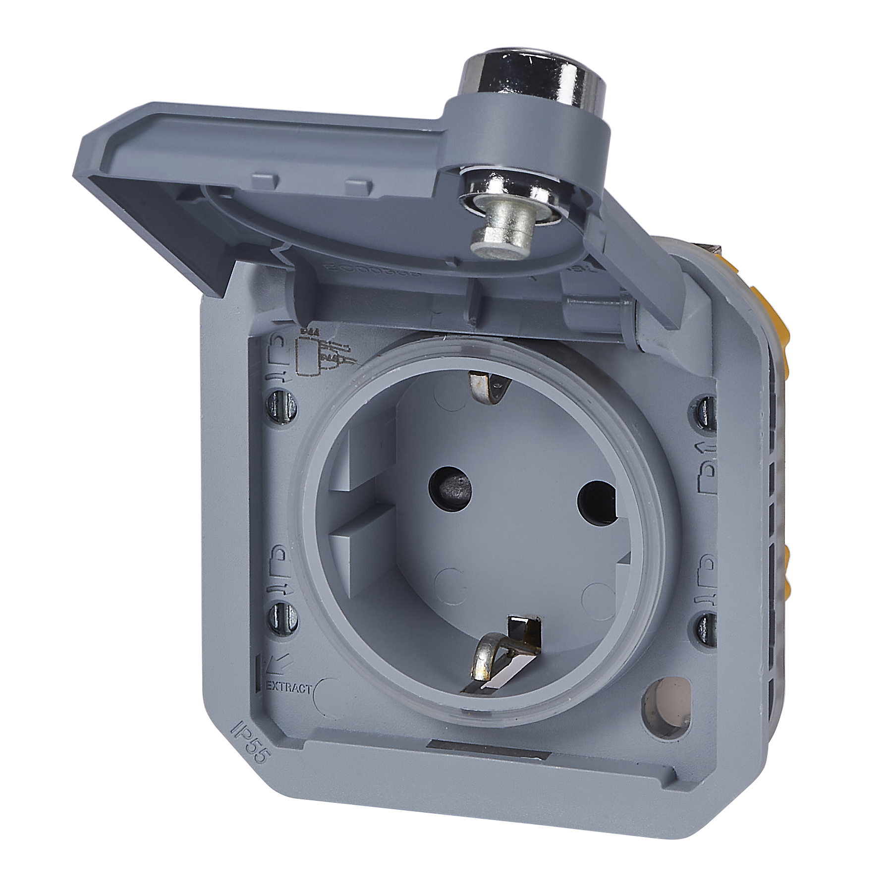 legrand Tryckknapp plexo germ skt  key grey mech