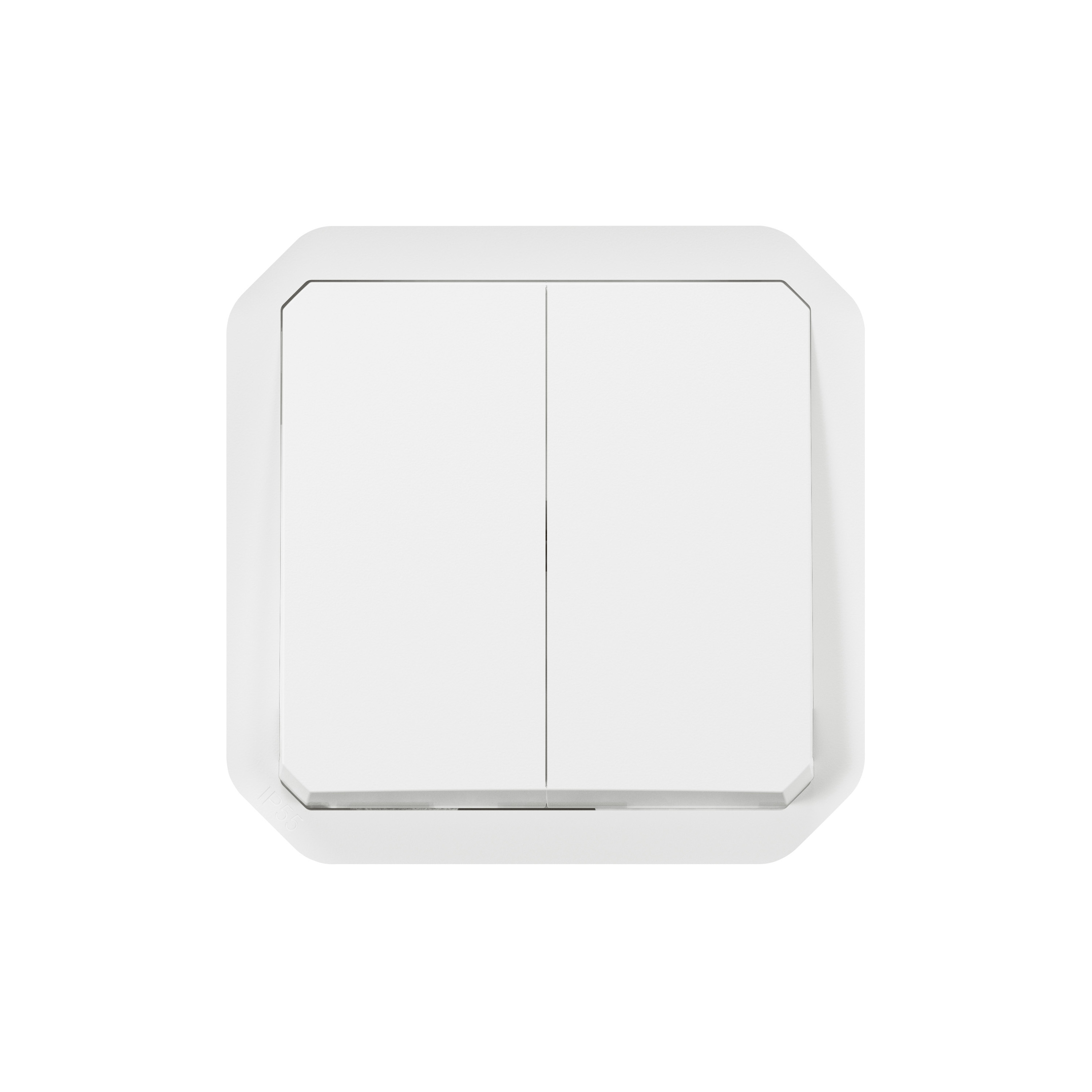 legrand Avbrytare plexo 2g-2w sw/push 10ax white mech