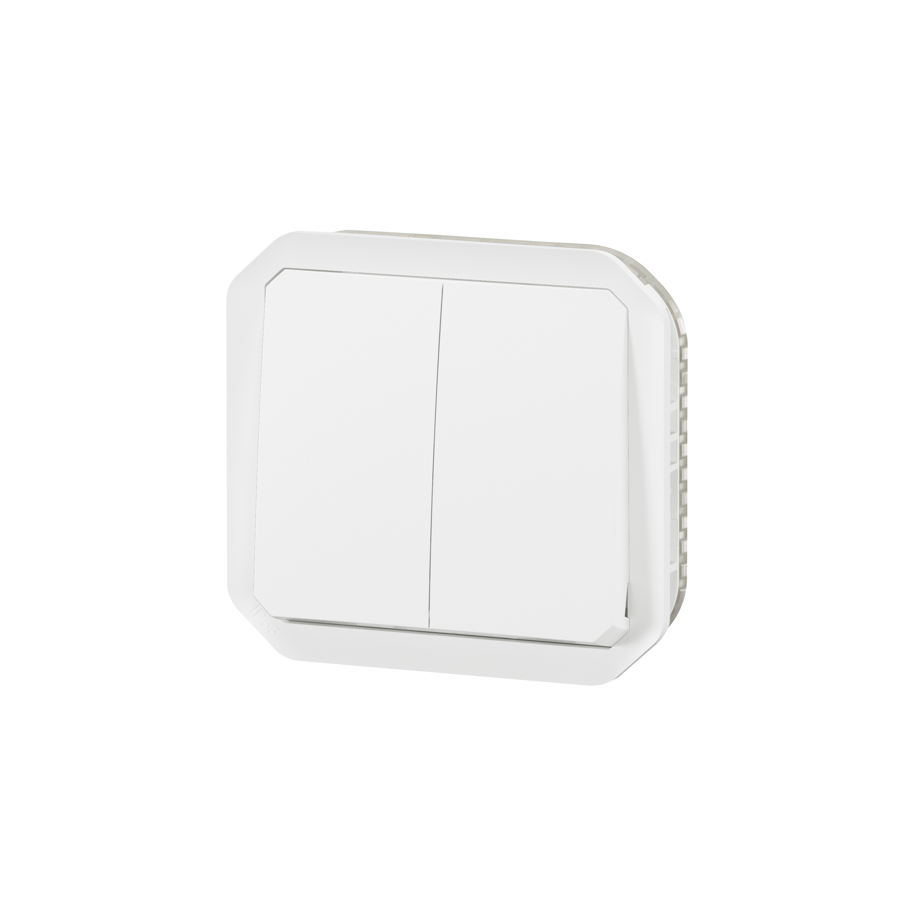 legrand Avbrytare plexo 2g-2w sw/push 10ax white mech