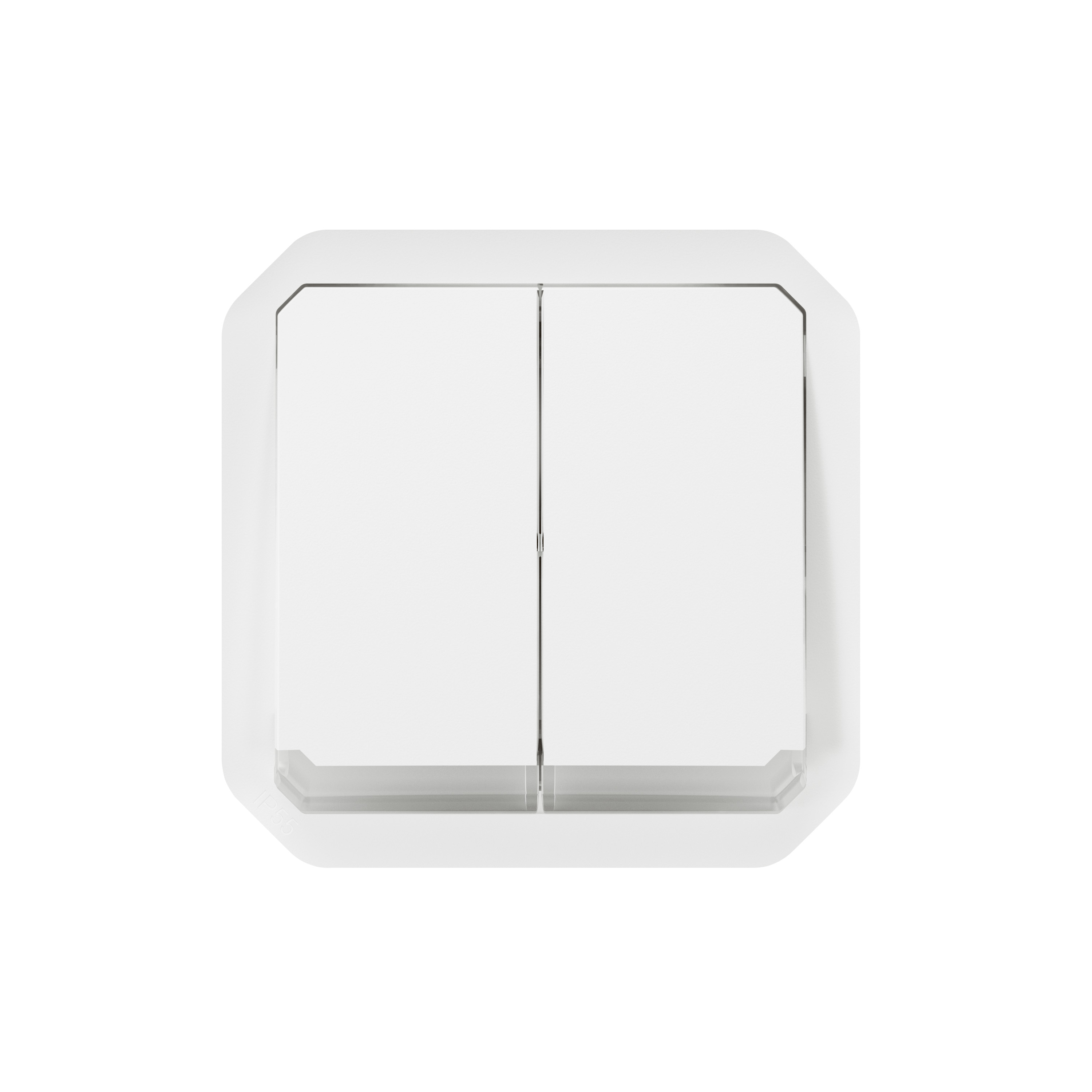 legrand Avbrytare plexo 2g-2w sw/push lum white mech