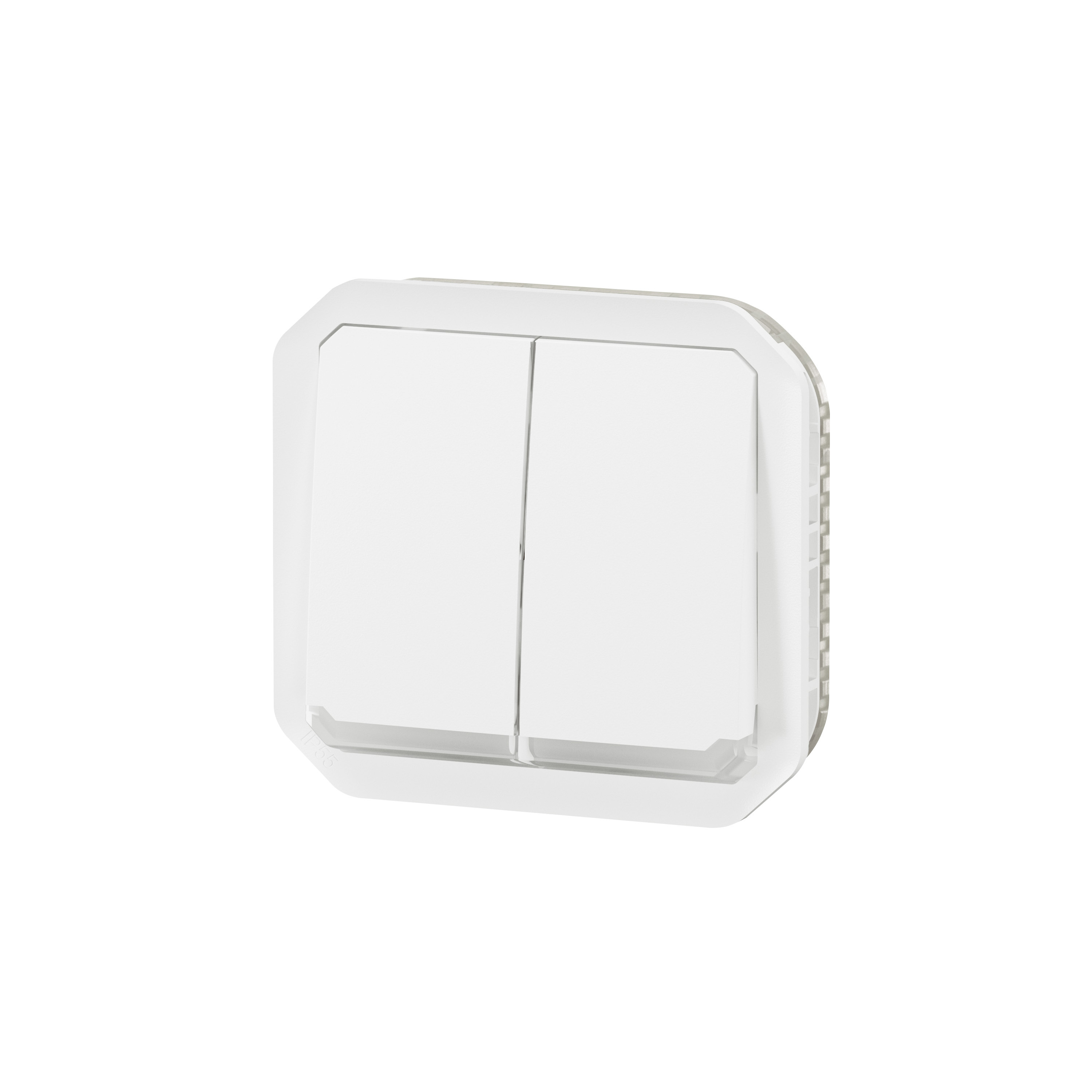 legrand Avbrytare plexo 2g-2w sw/push lum white mech