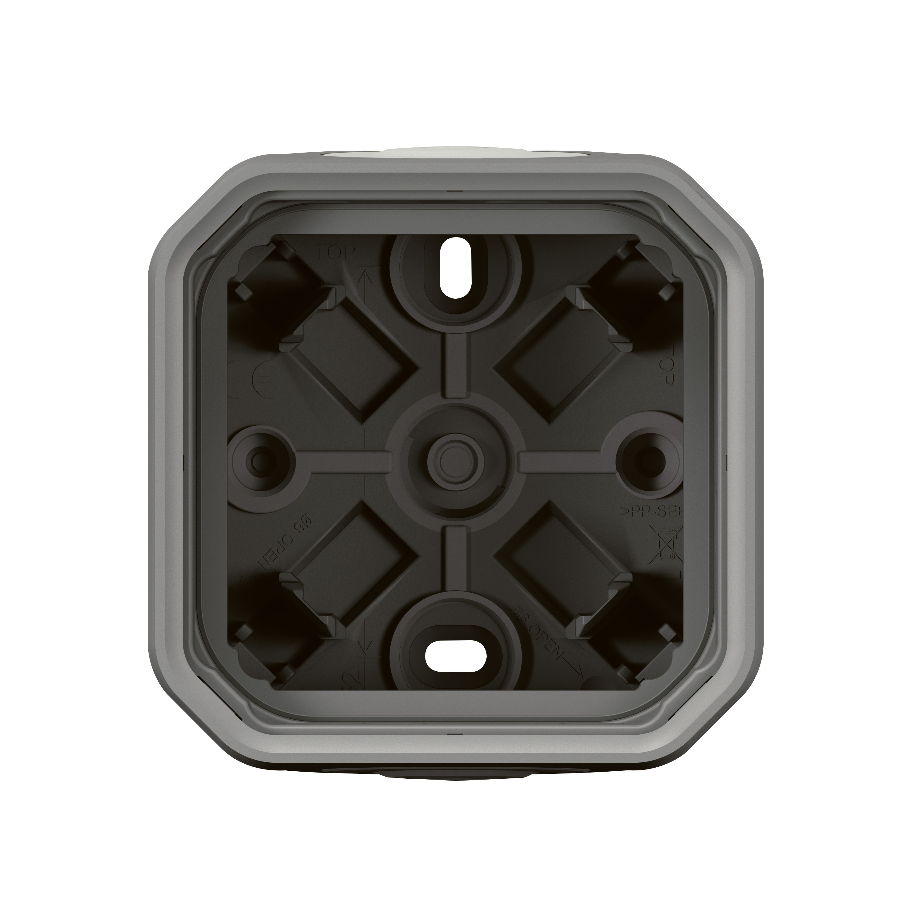 legrand Ytkapsling plexo 1g box 2xglands 1entry grey