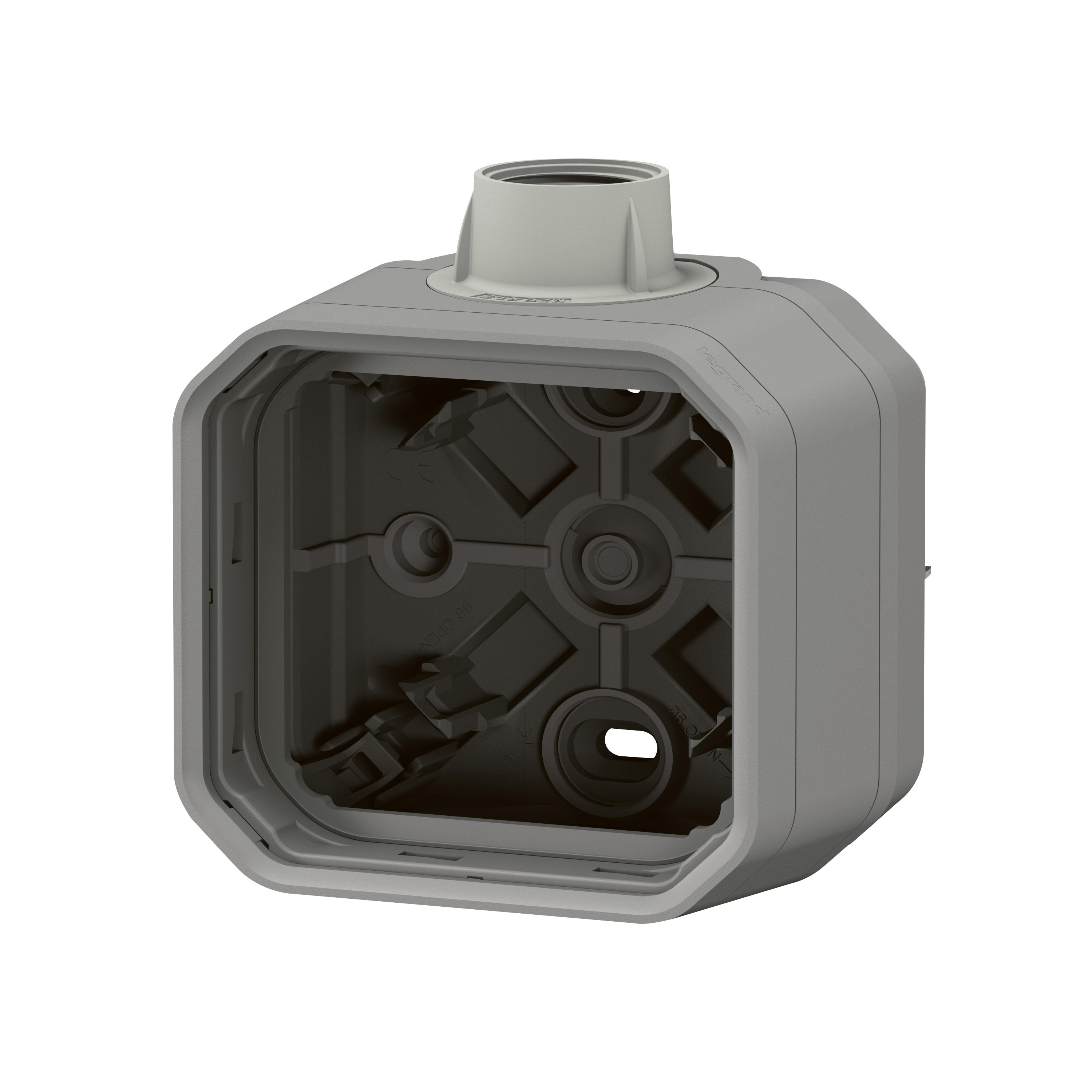 legrand Surface mount enclos plexo 1g box cable gland 1e iso20 gr