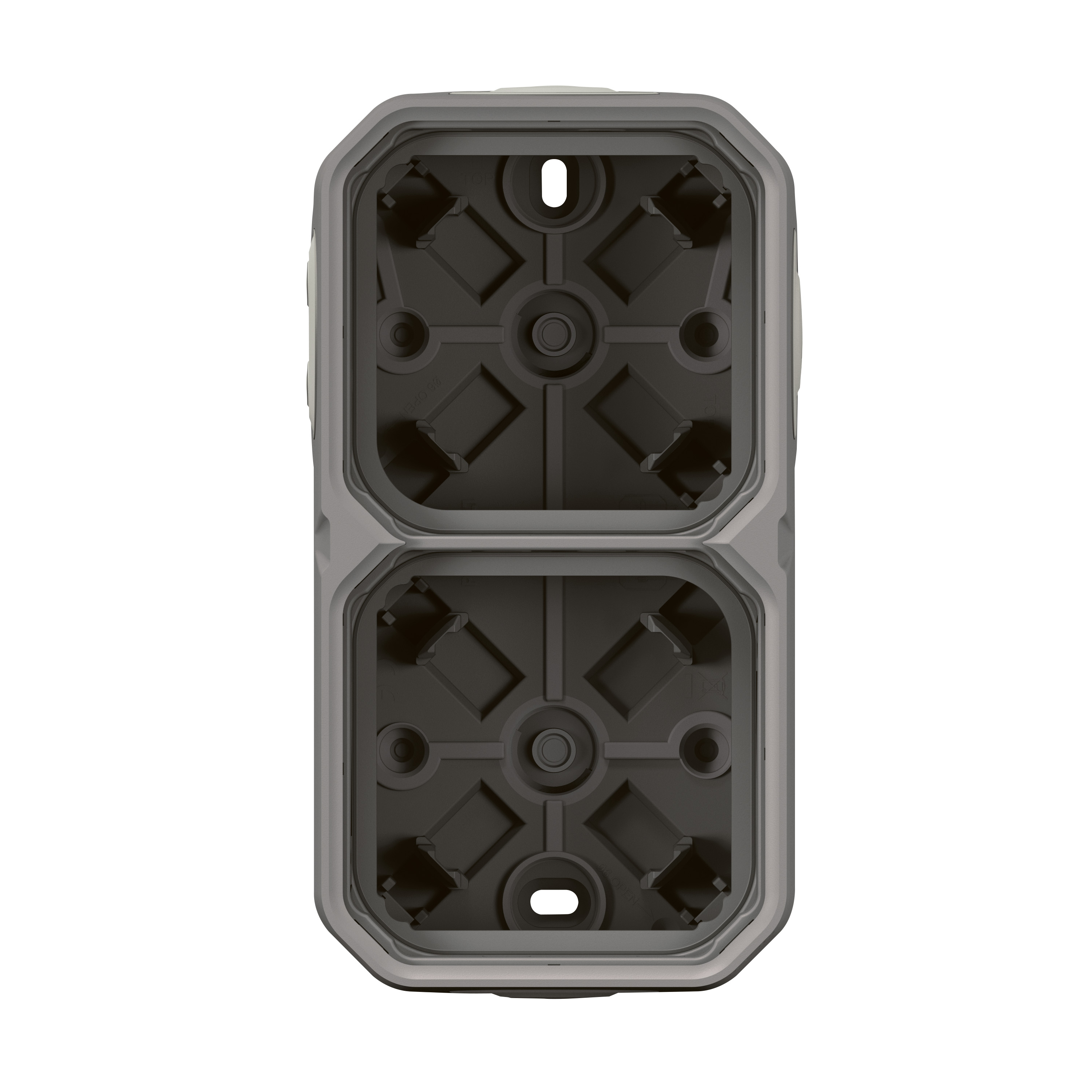 legrand Surface mount enclos plexo 2g box hor/vert grey
