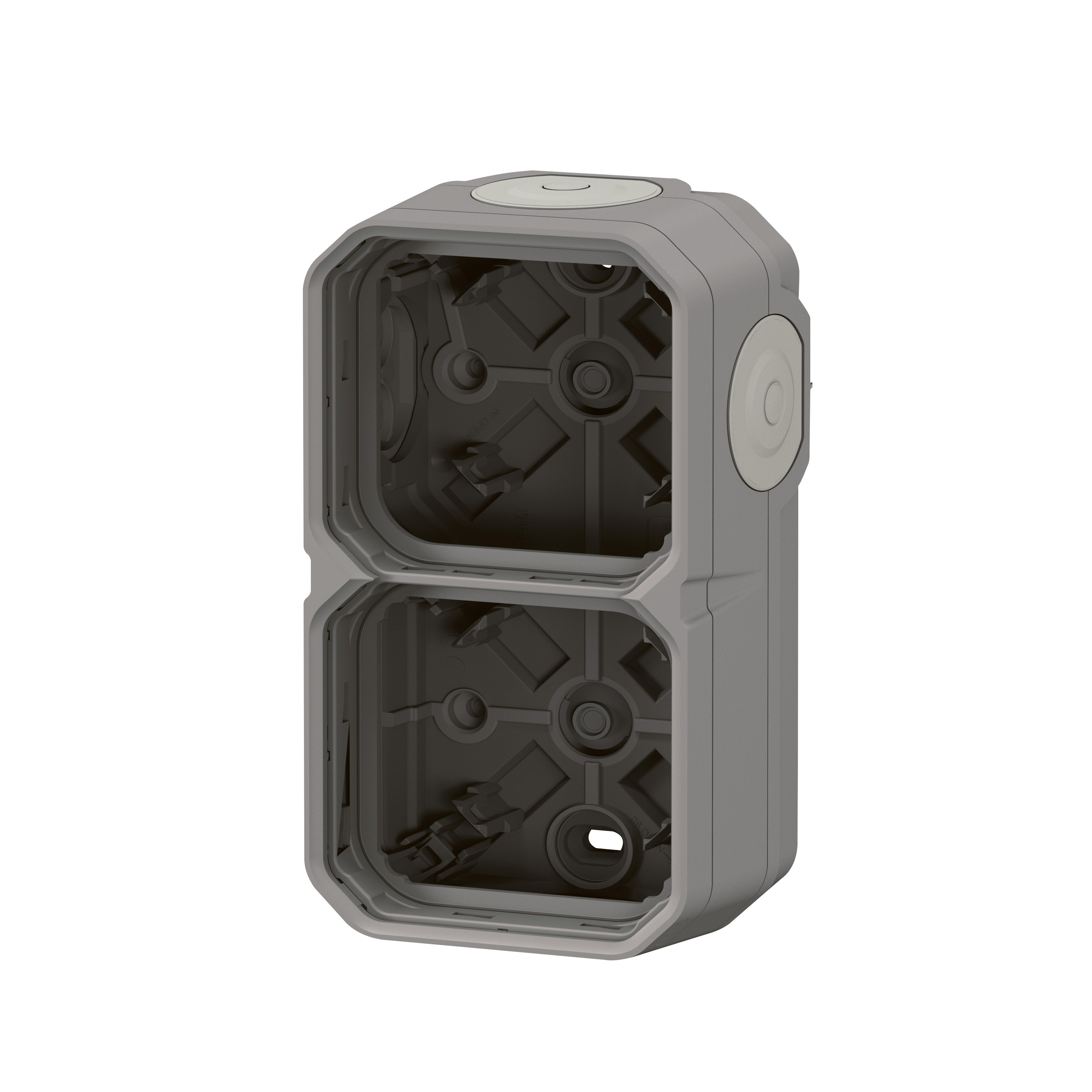 legrand Surface mount enclos plexo 2g box hor/vert grey