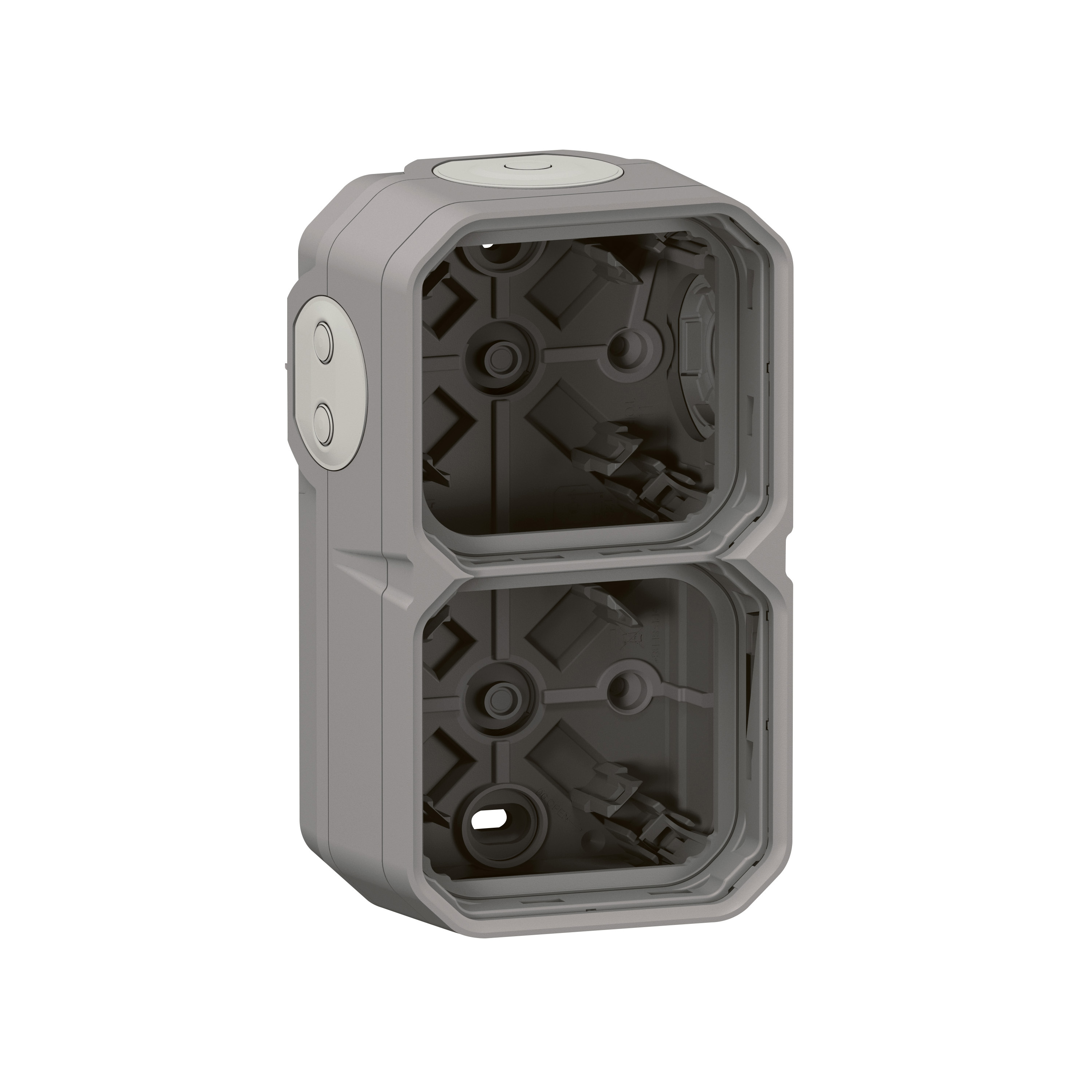 legrand Surface mount enclos plexo 2g box hor/vert grey