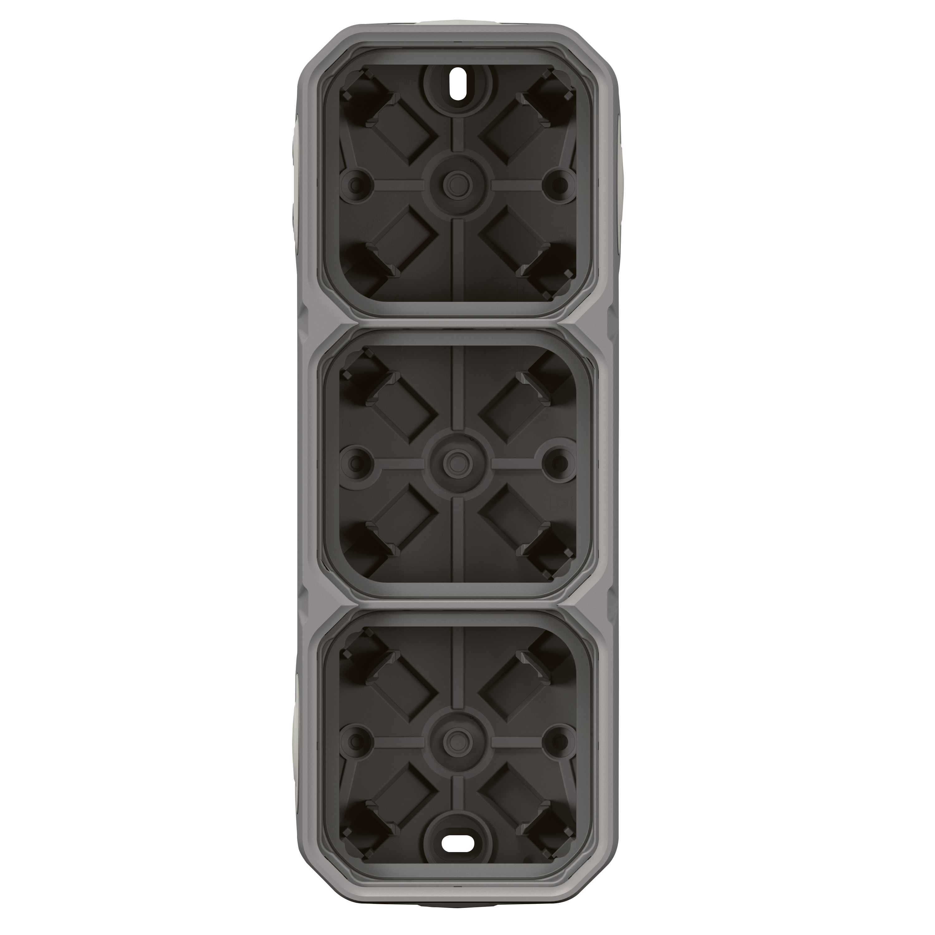 legrand Surface mount enclos plexo 3g box hor/vert grey