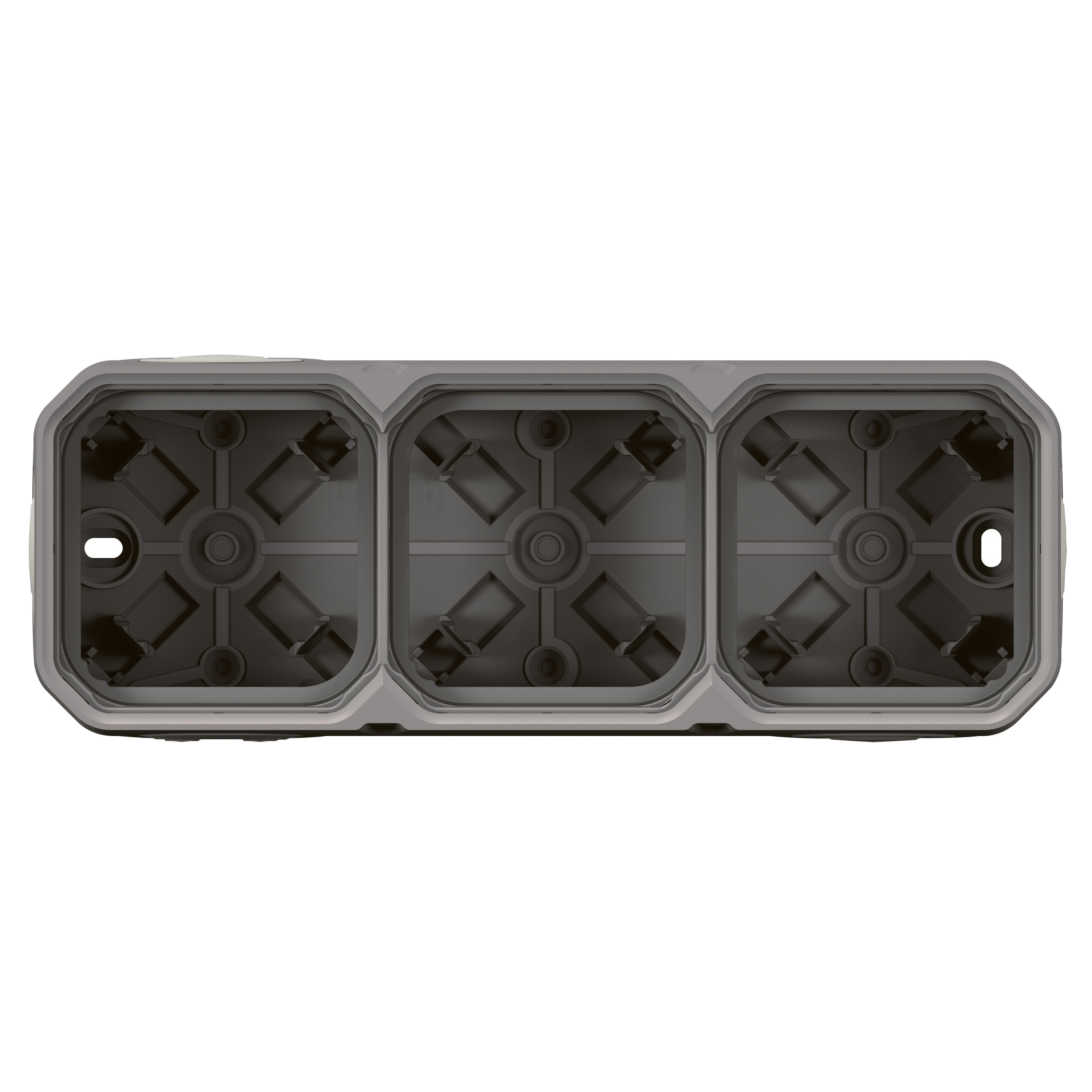 legrand Surface mount enclos plexo 3g box hor/vert grey