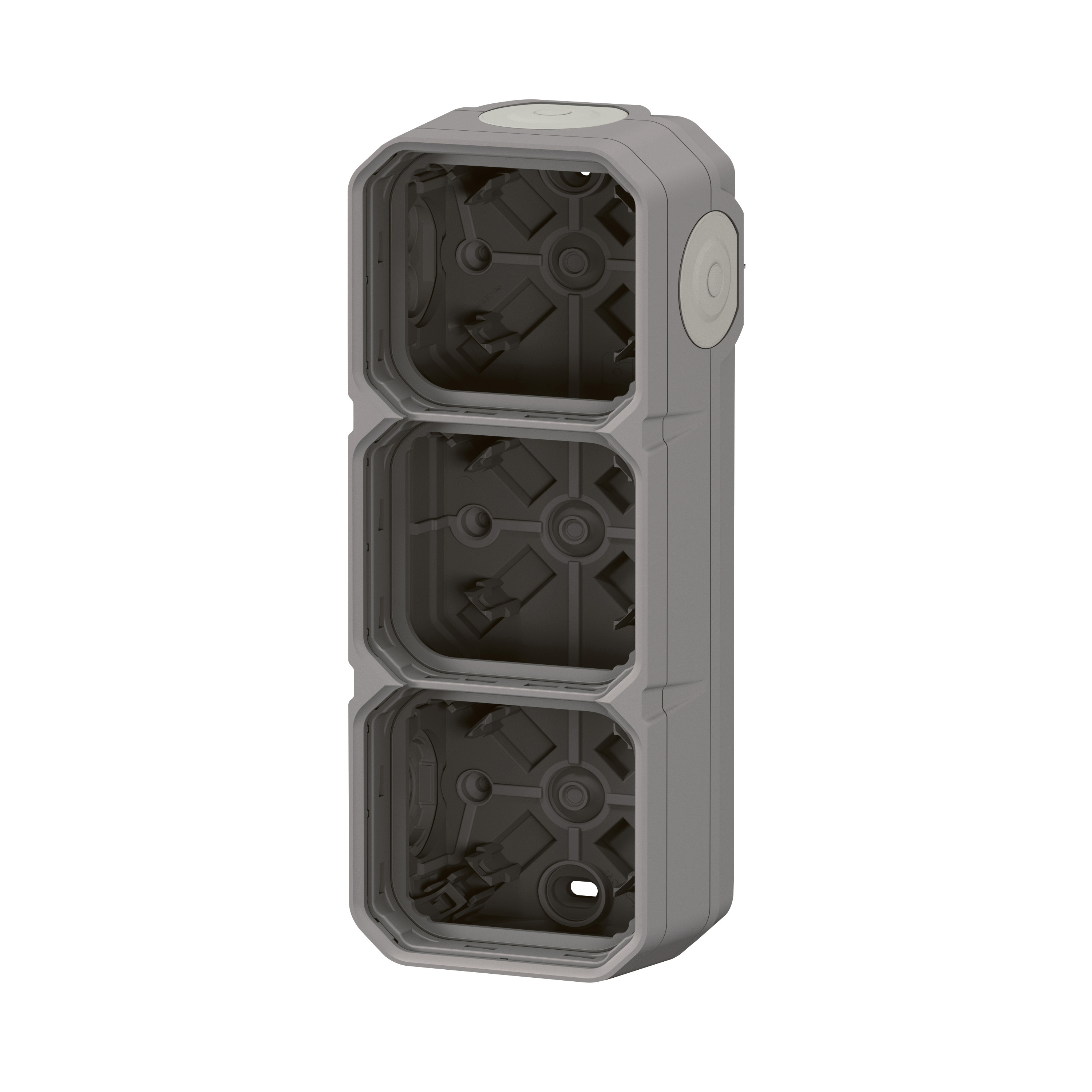 legrand Surface mount enclos plexo 3g box hor/vert grey