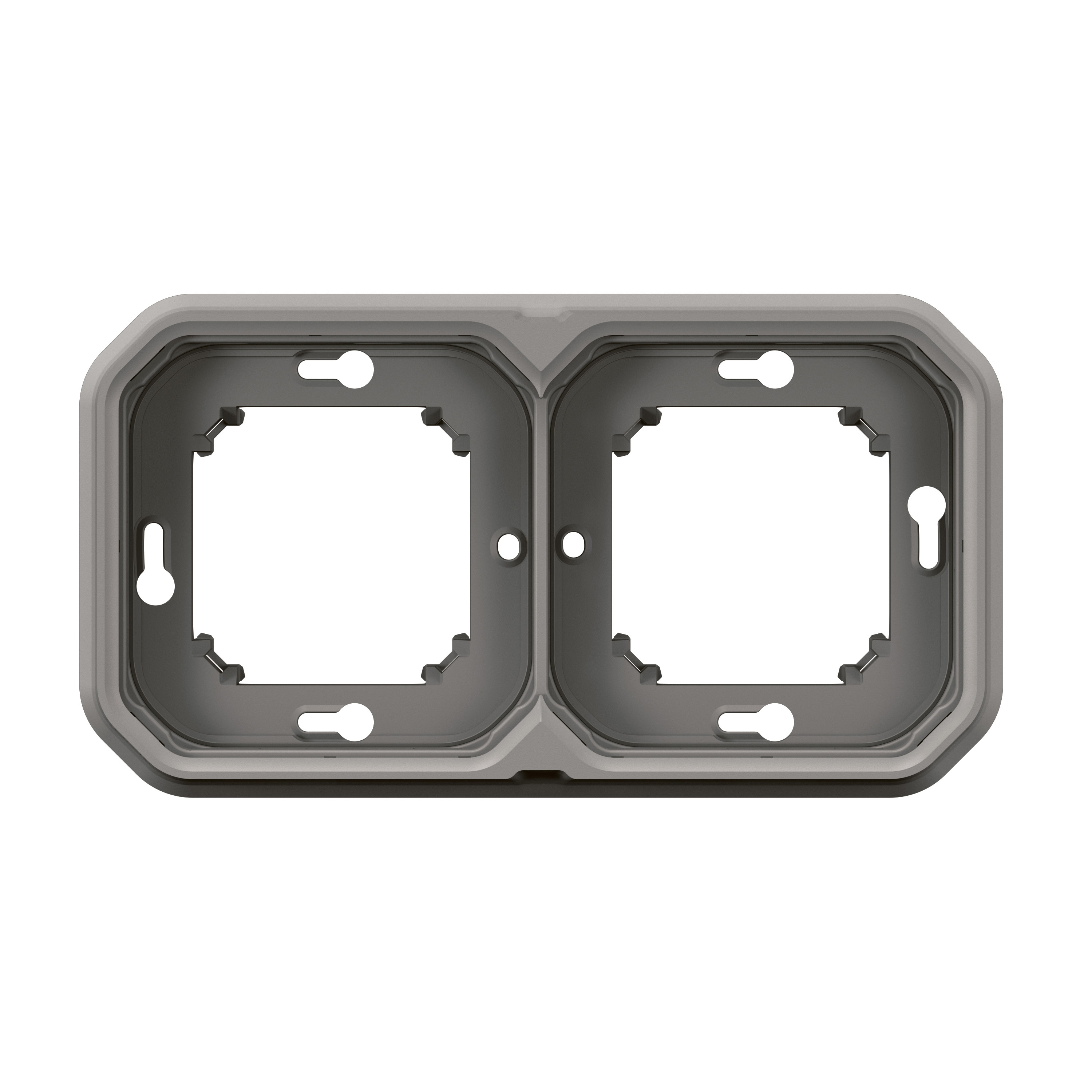 legrand Täckbricka plexo support frame 2g h/v grey