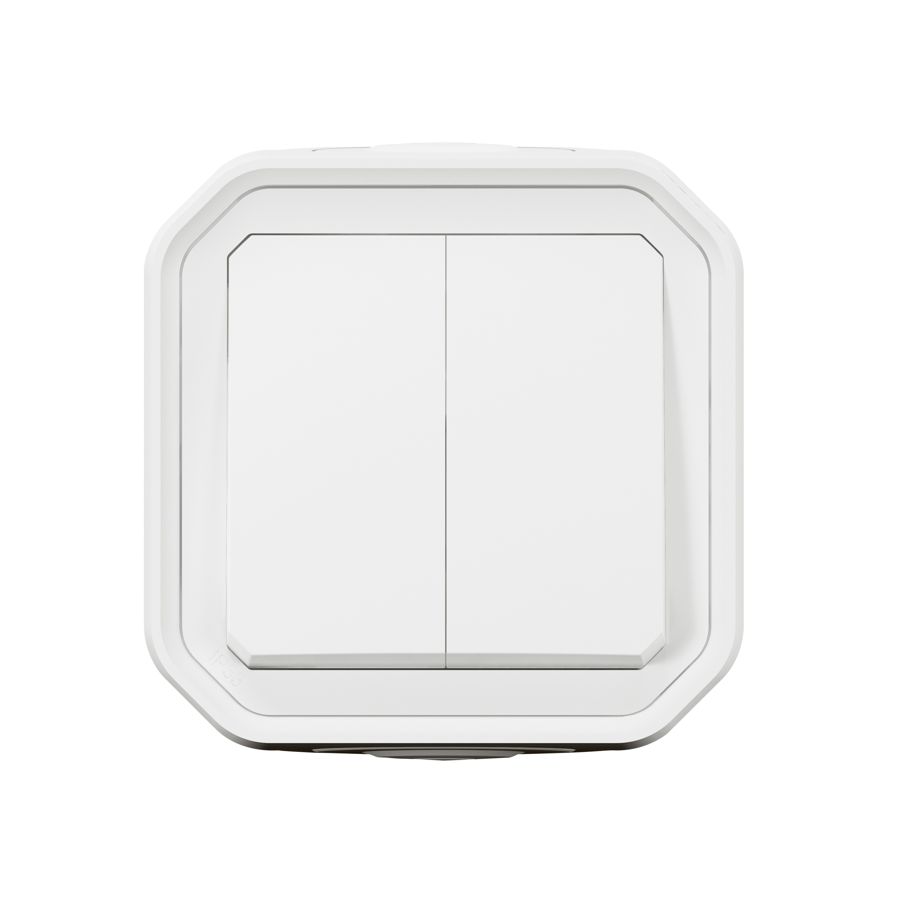 legrand Switch plexo 2g-2w sw/push 10ax white surf