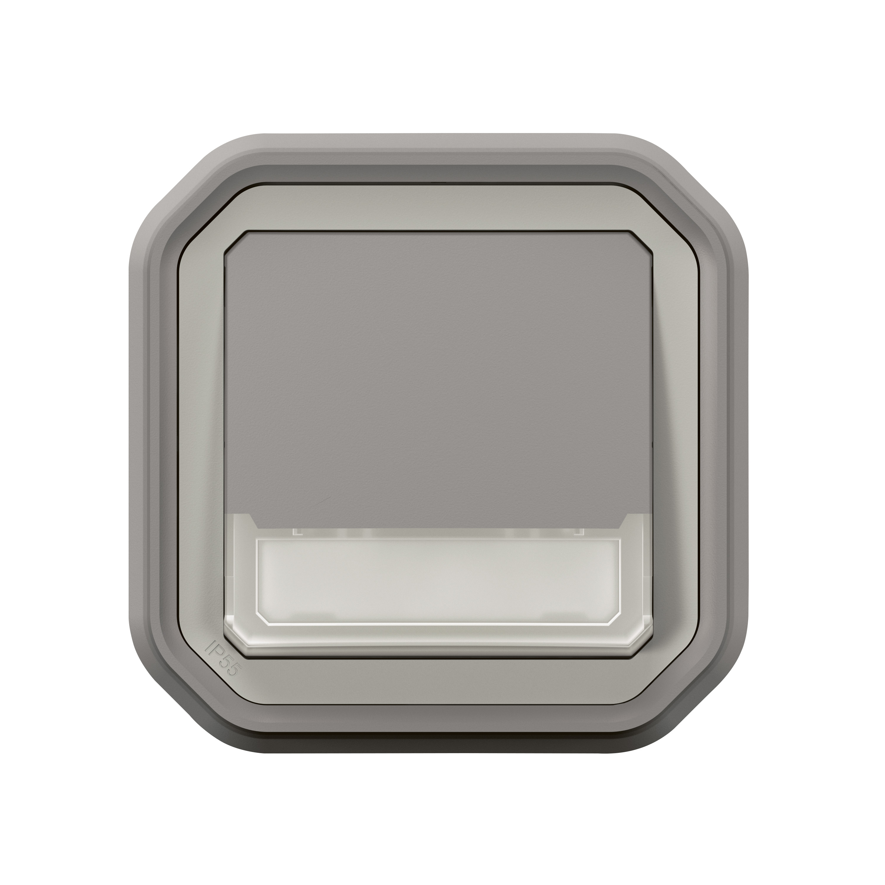 legrand Tryckknapp plexo push ch-over l-h loc grey flu