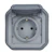 legrand Tryckknapp plexo germ skt screw grey flush