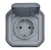 legrand Tryckknapp plexo germ skt screw grey flush claw