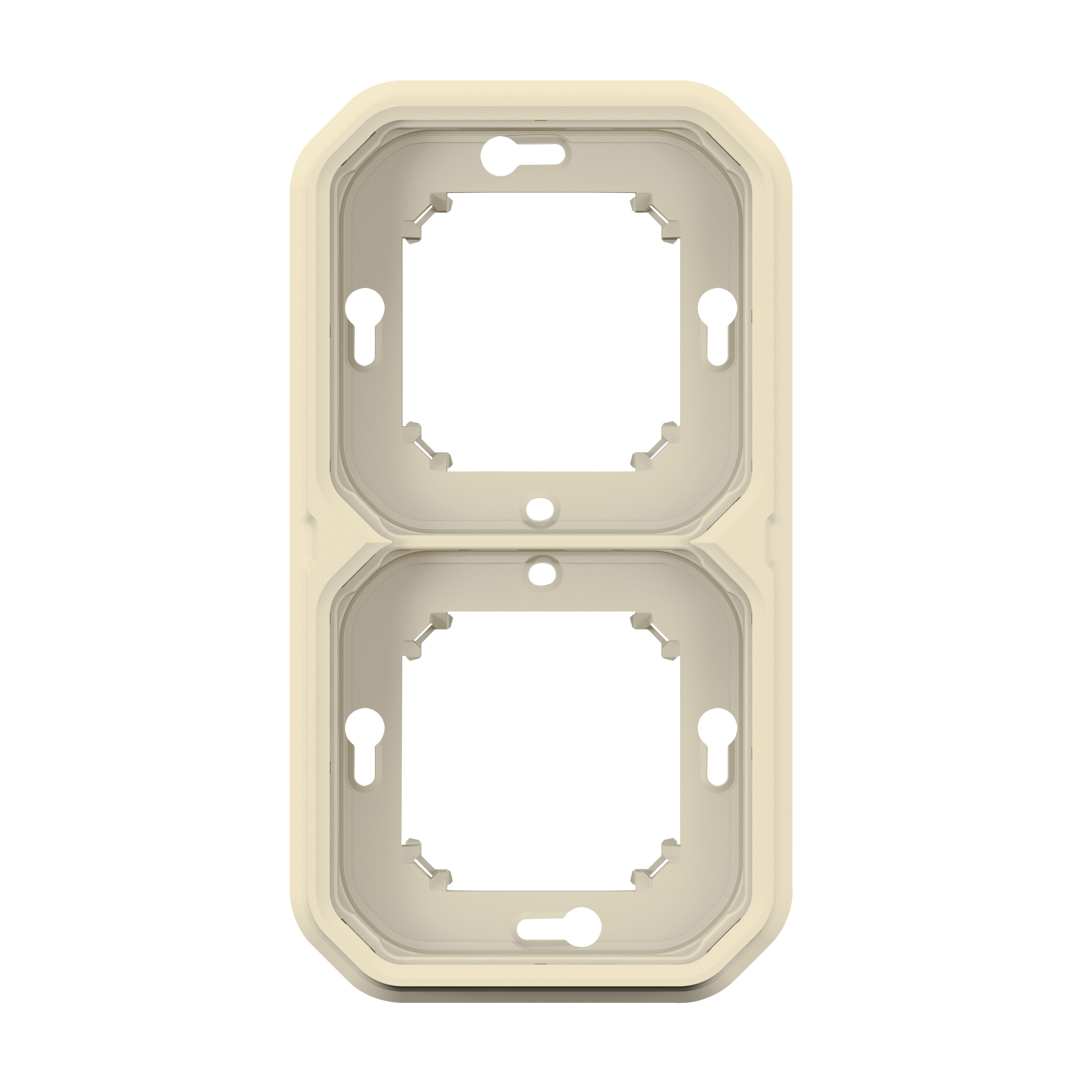 legrand Täckbricka plexo support frame 2g h/v beige