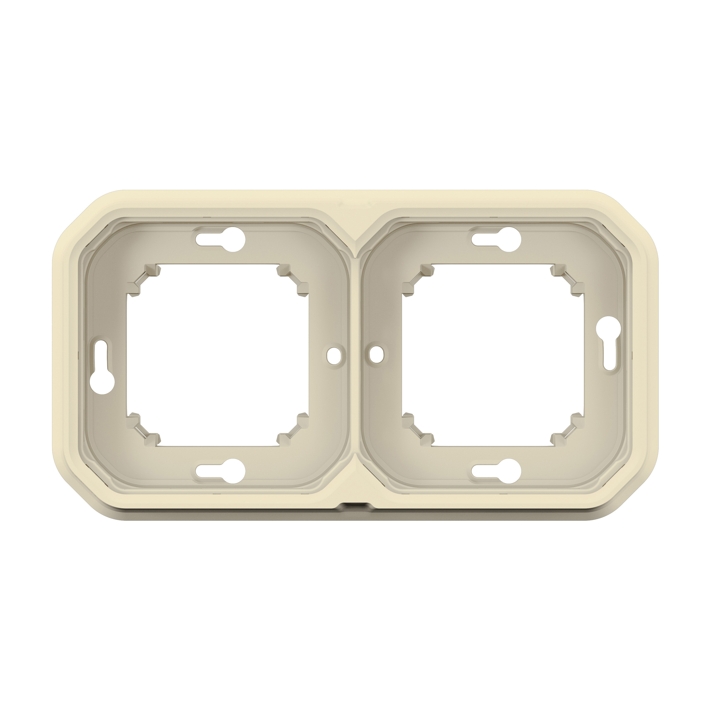 legrand Täckbricka plexo support frame 2g h/v beige