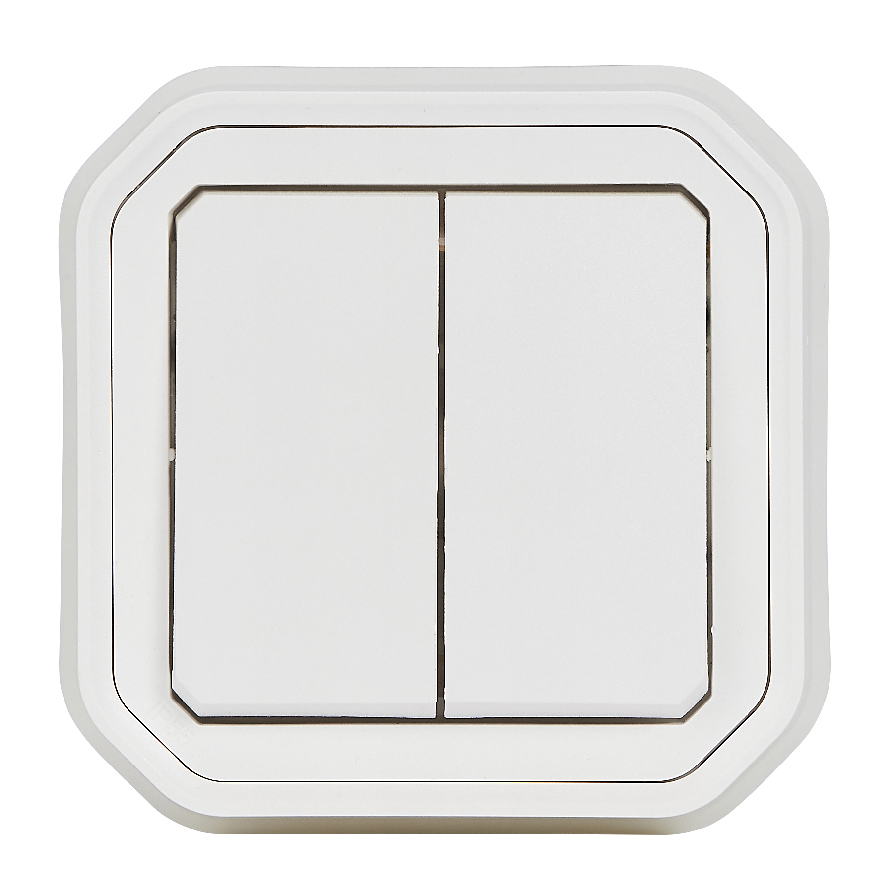 legrand Switch plexo 2g-2w sw/push 10ax white flush