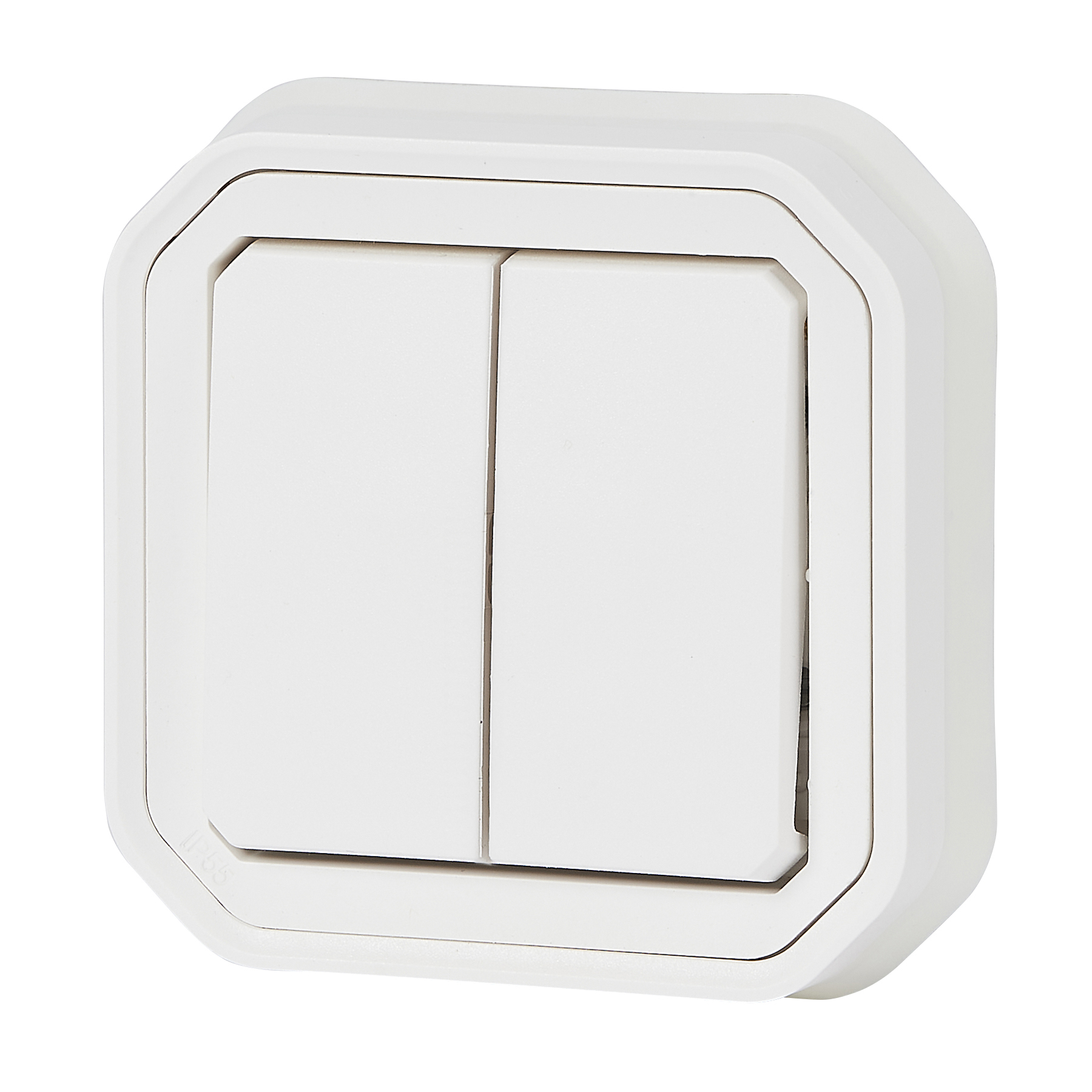 legrand Switch plexo 2g-2w sw/push 10ax white flush