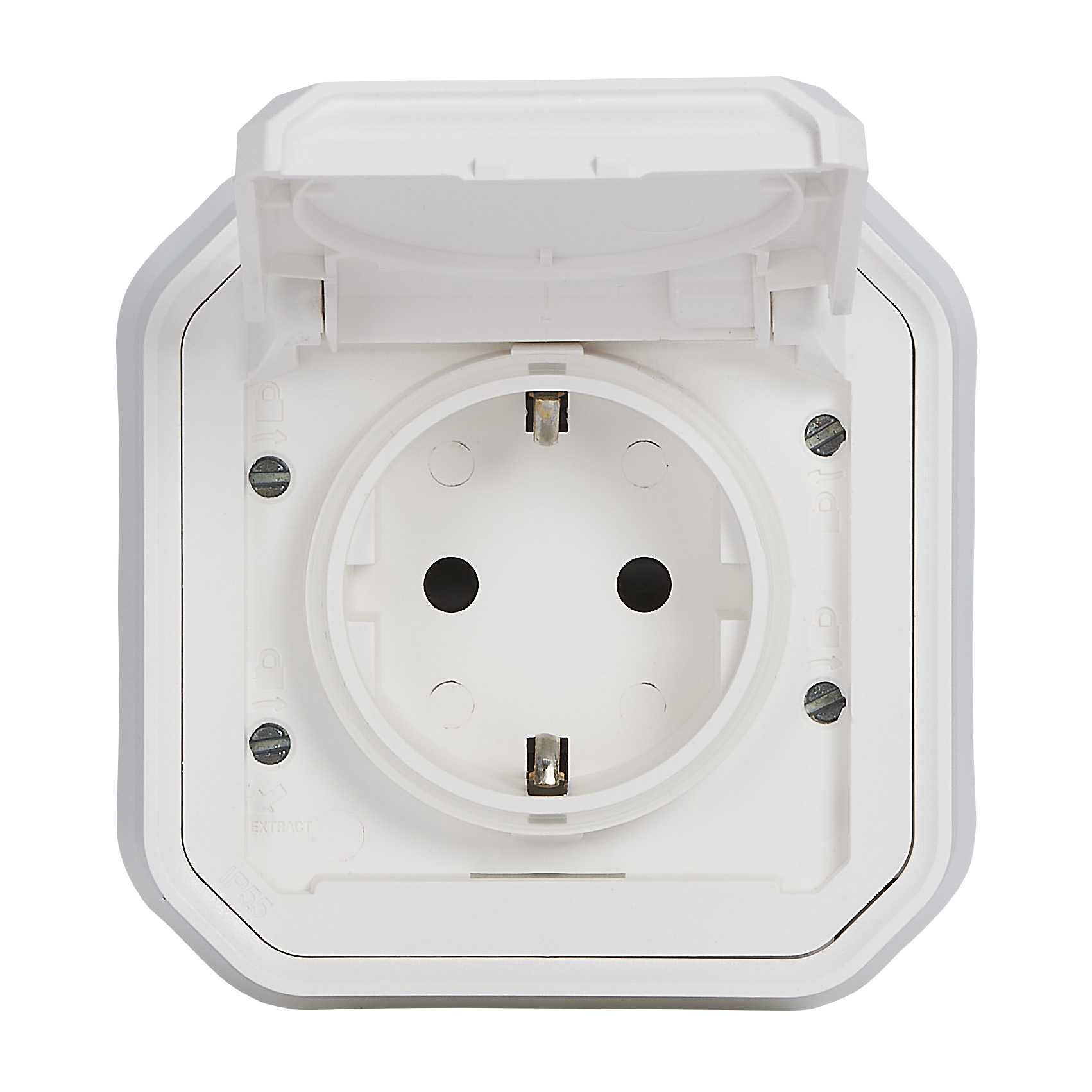 legrand Tryckknapp plexo germ skt screw white flush