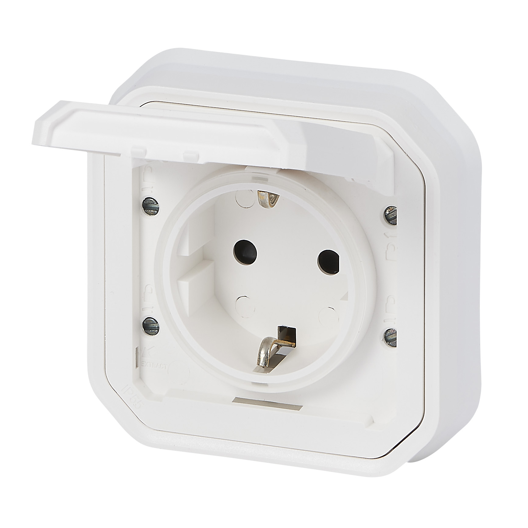 legrand Tryckknapp plexo germ skt screw white flush