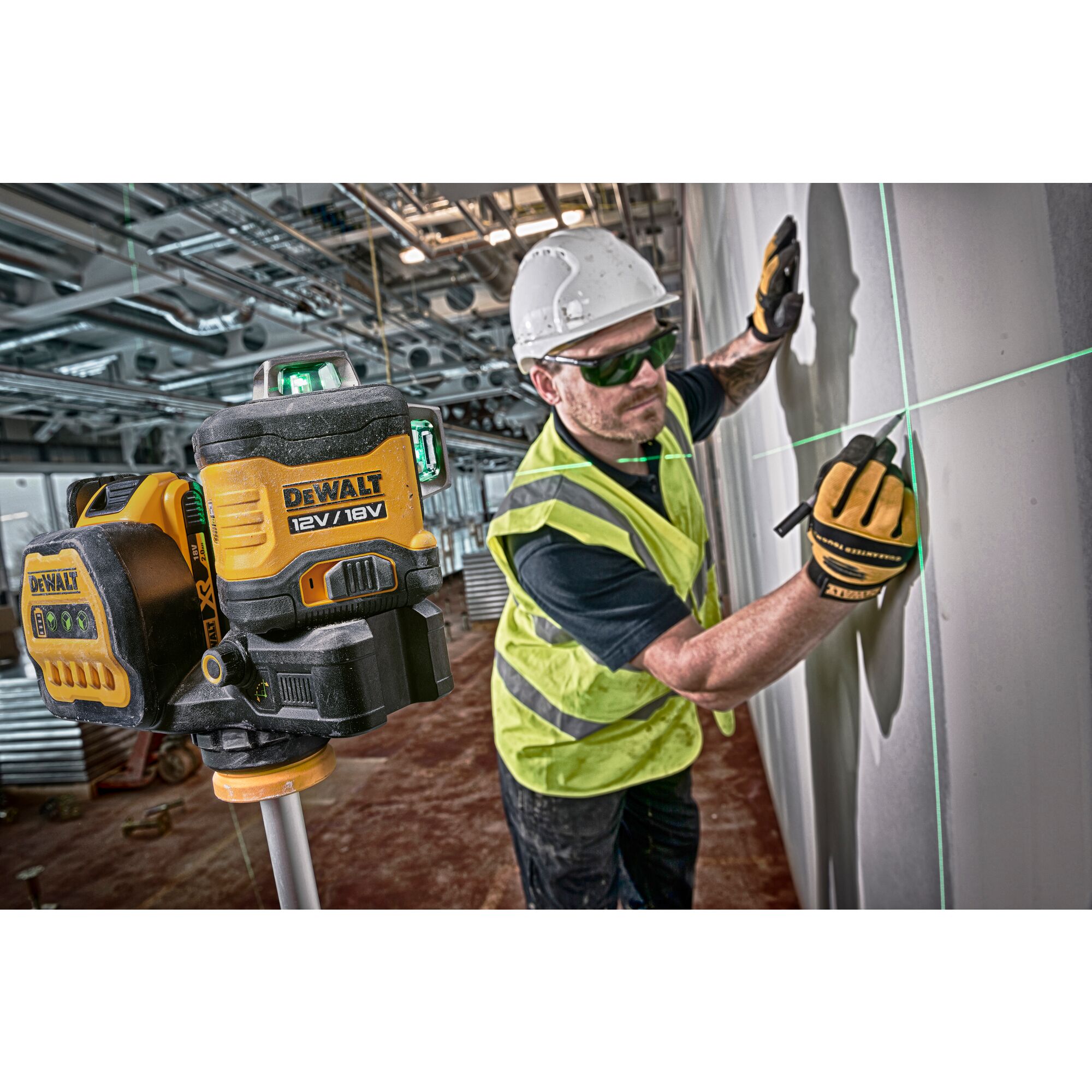 dewalt Ristilinjalaser dewalt 18v/12v xr vihreä