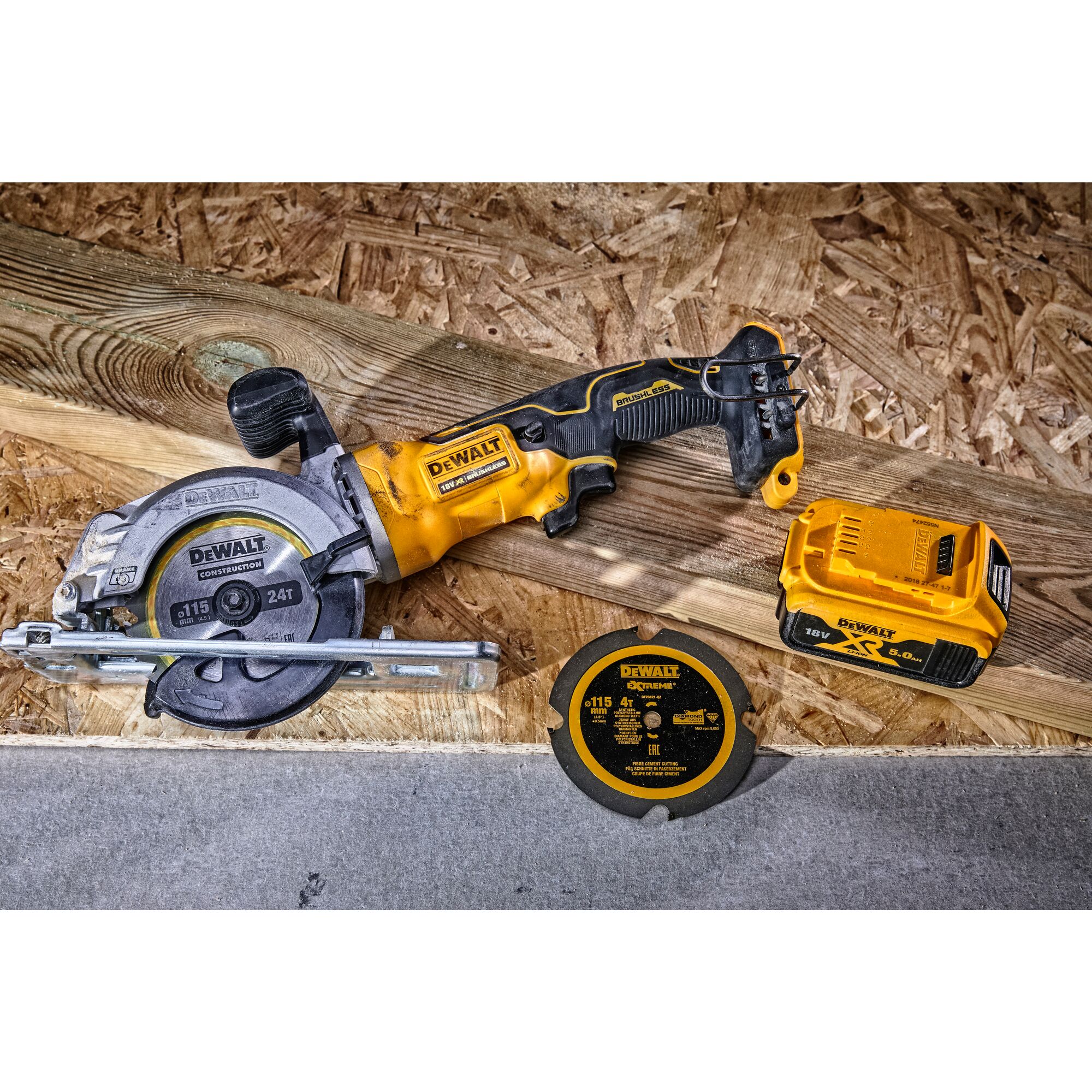 dewalt Cirkelsåg dewalt dcs571nt 18v xr 115mm bare, tstak