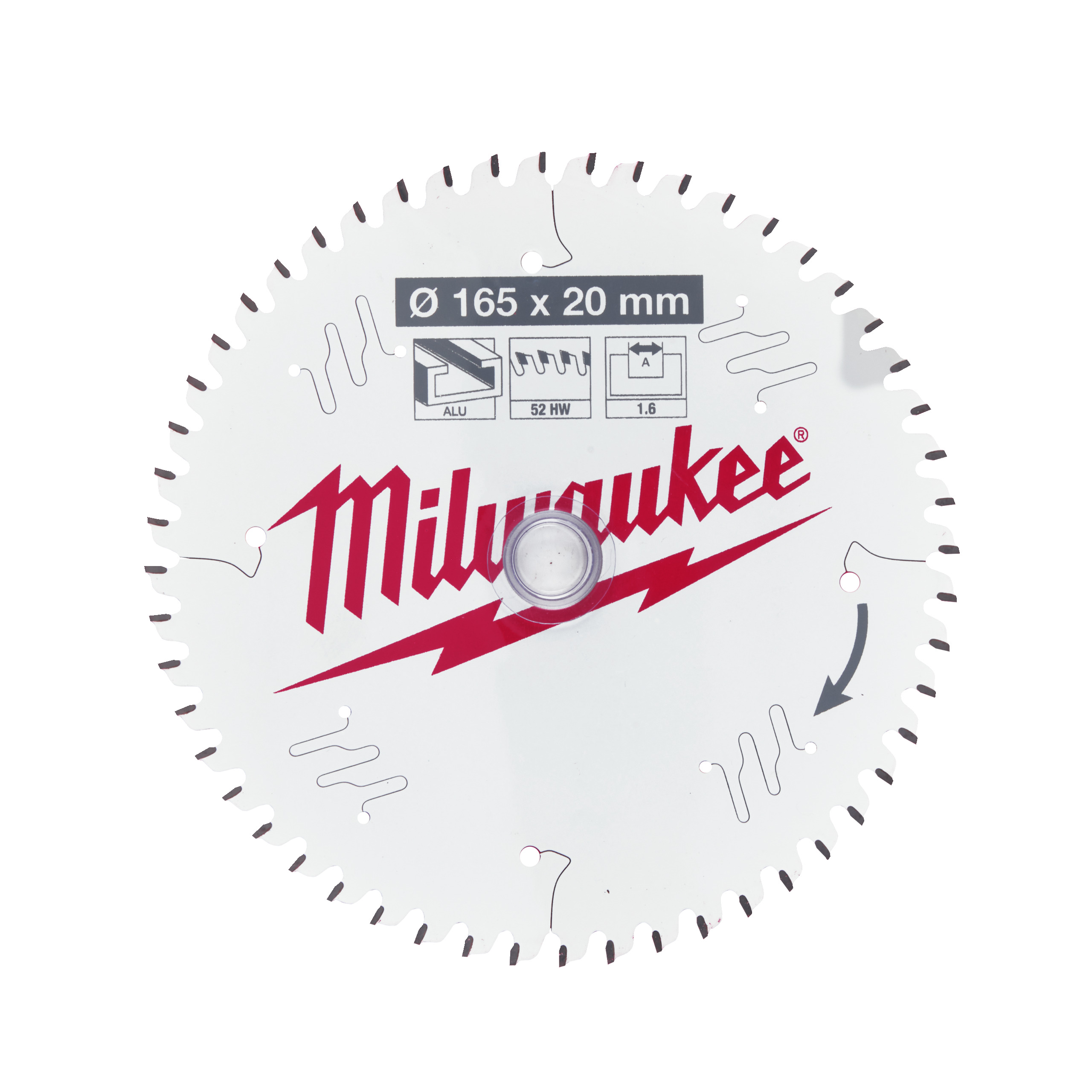 milwaukee Pyörösahanterä milwaukee a165x20x1,6x52