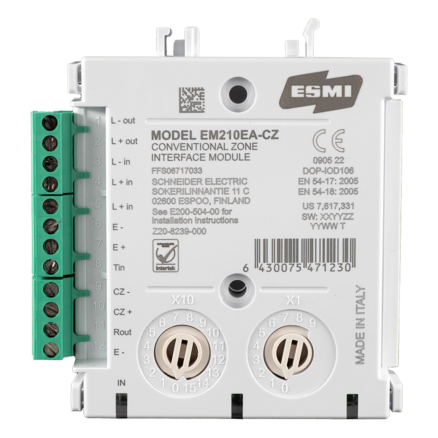 Adressemodul EM210EA-CZ for Esmi brannalarmsystemer