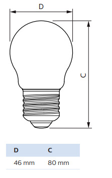 philips Led-lampa master value e27 818 136lm 15=2.6w p45 gold