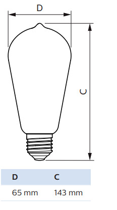philips Led-lampa master value e27 818 250lm 4w=25w st64 gold