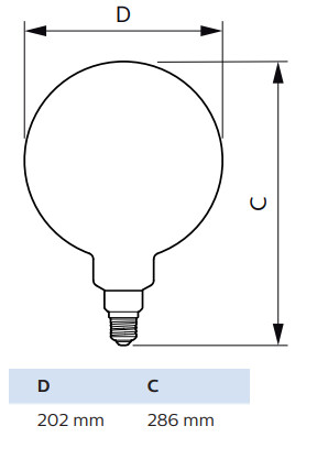 philips Led lamp classic-giant e27 818 470lm 40=7w g200 gold