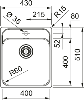 franke Recessed sink franke srx 210-40 tl stainless