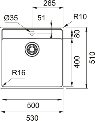 franke Diskbänk franke mrx 210-50 tl slimtop rfs