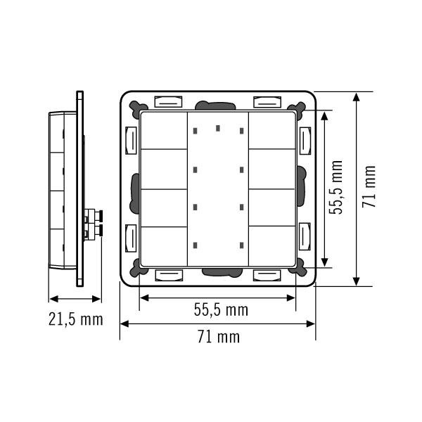esylux Valonsäädin esylux painike x8 dali-2 val