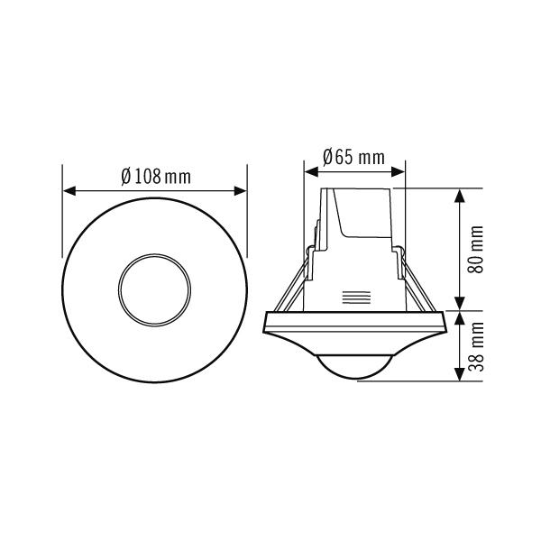 esylux Närvarodetektor compact närvdet pd-c 360/8 apc20 d2