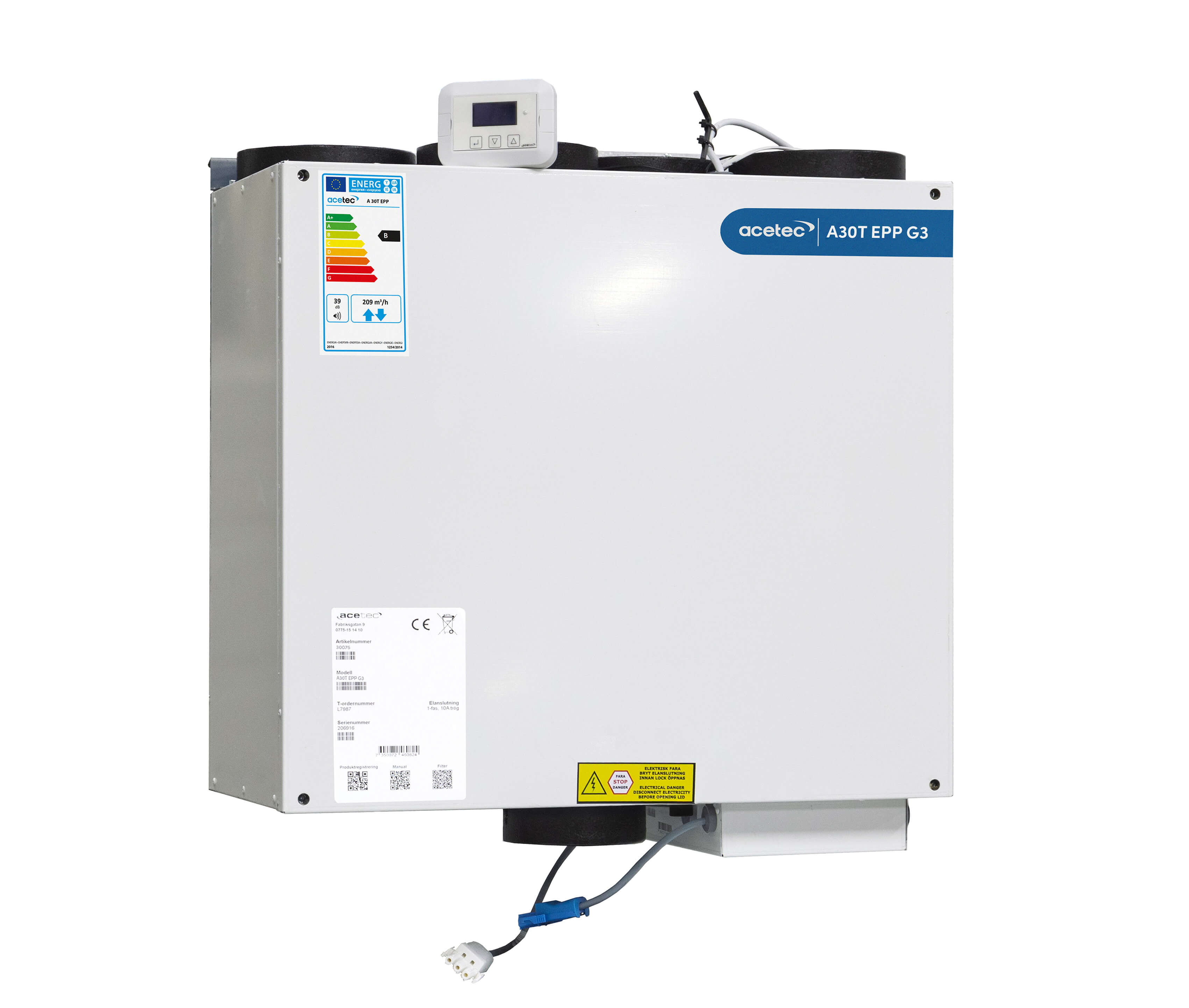VENTILATSIOONISEADE EVOAIR  A30T EPP EVOCONTROL MPO G3
