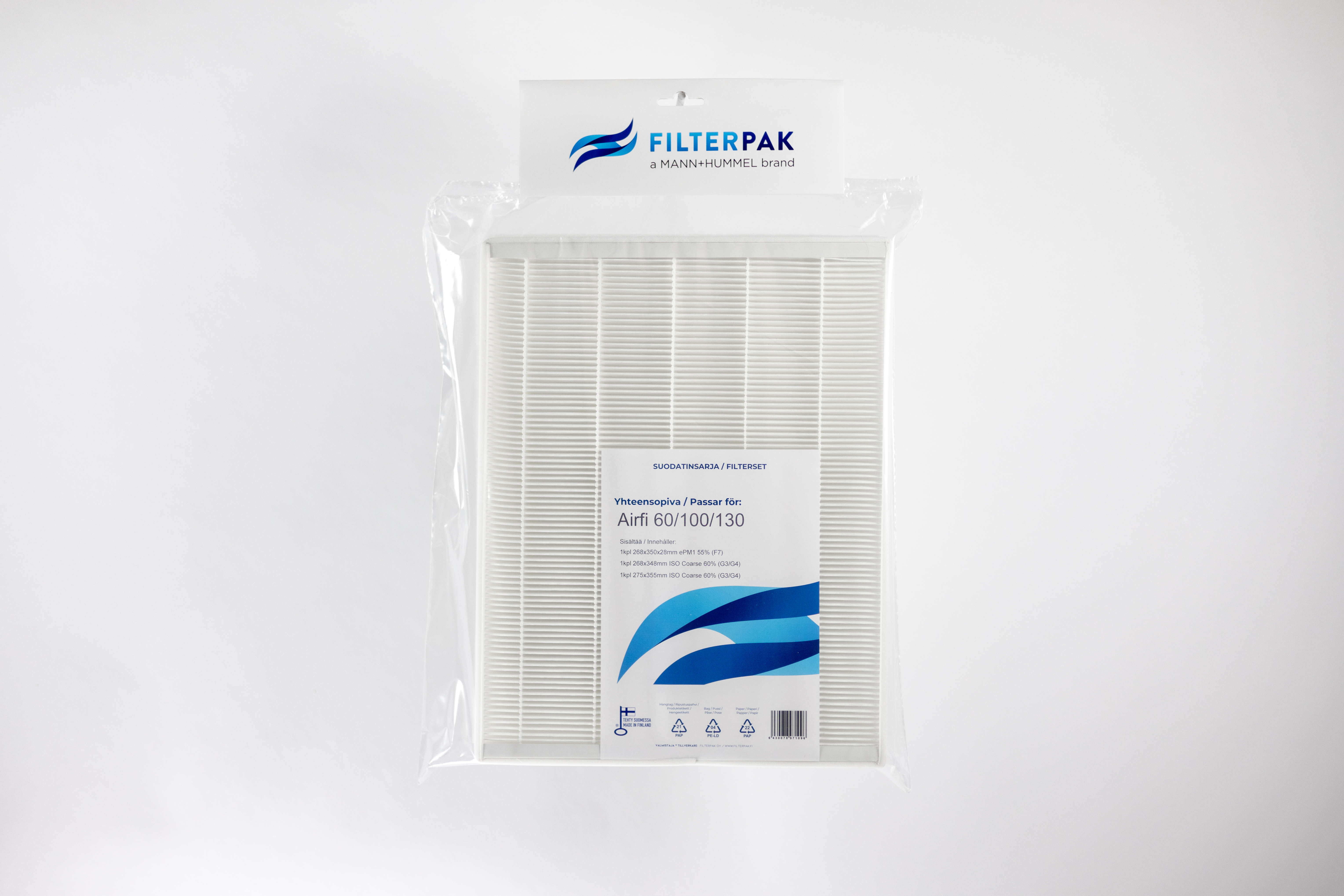 SUODATINPAKKAUS FILTERPAK AIRFI 60/100/130