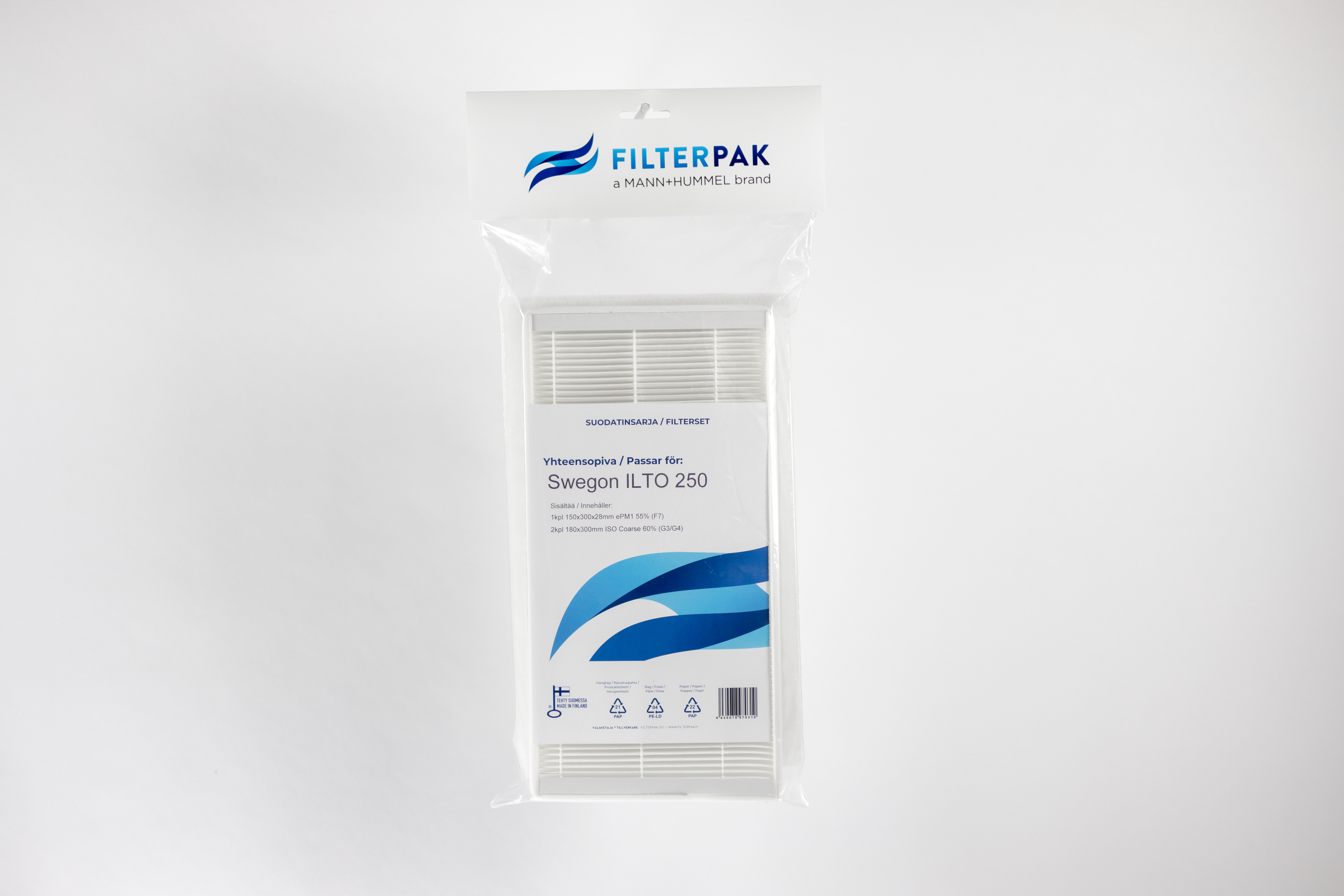SUODATINPAKKAUS FILTERPAK SWEGON ILTO 250