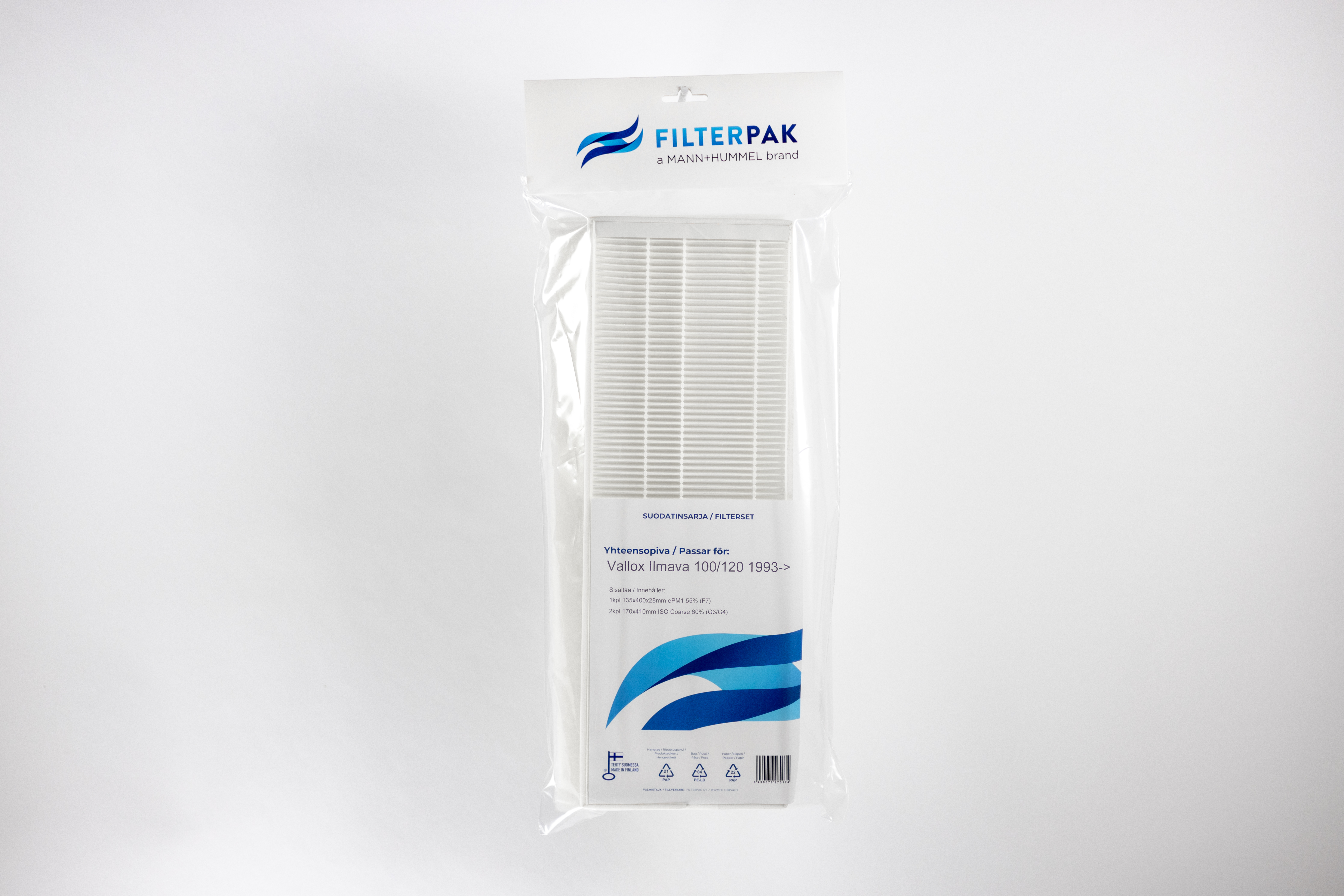 FILTER PACK FILTERPAK VALLOX ILMAVA 100/120 93- NR4