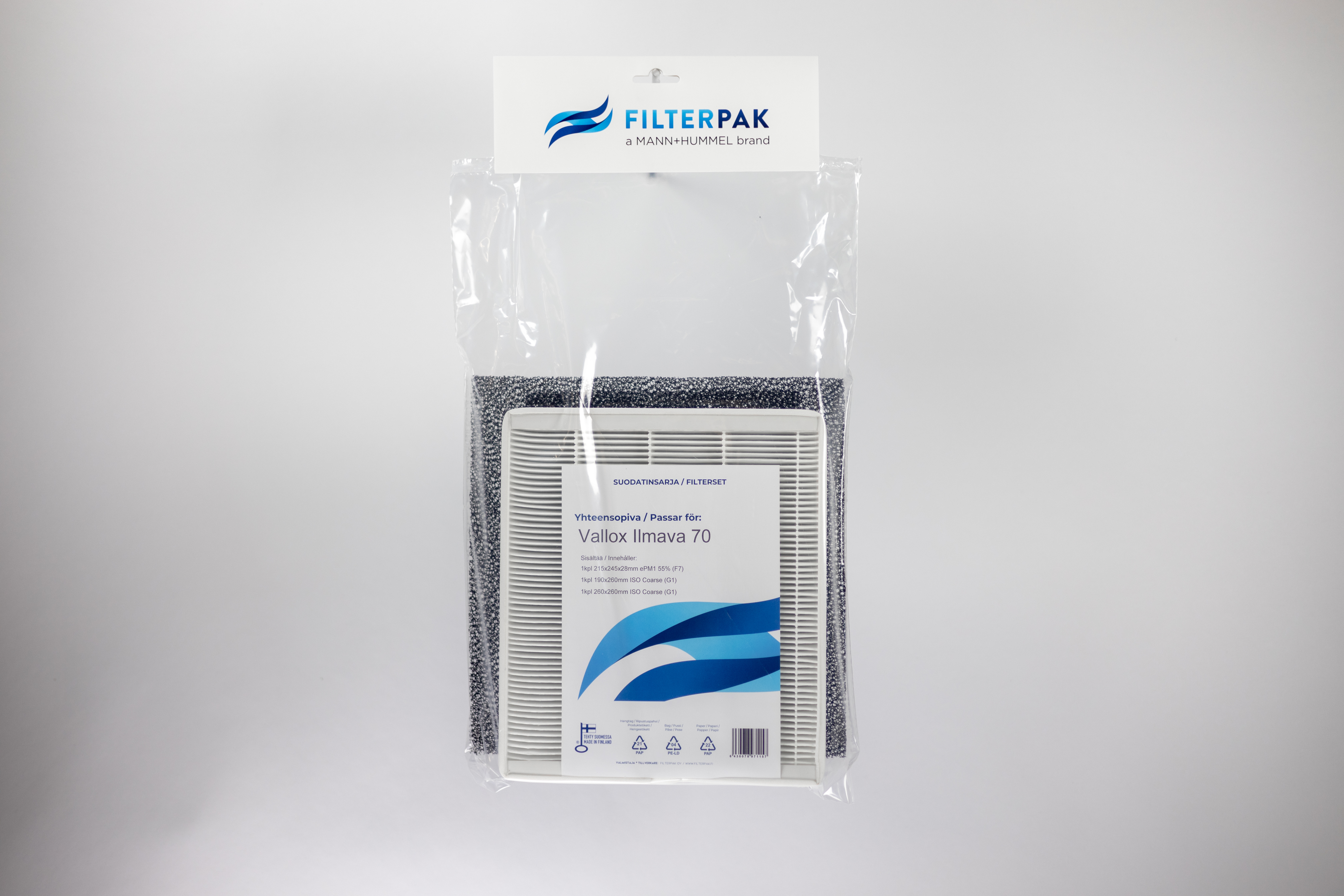 SUODATINPAKKAUS FILTERPAK VALLOX ILMAVA 70 NRO 1