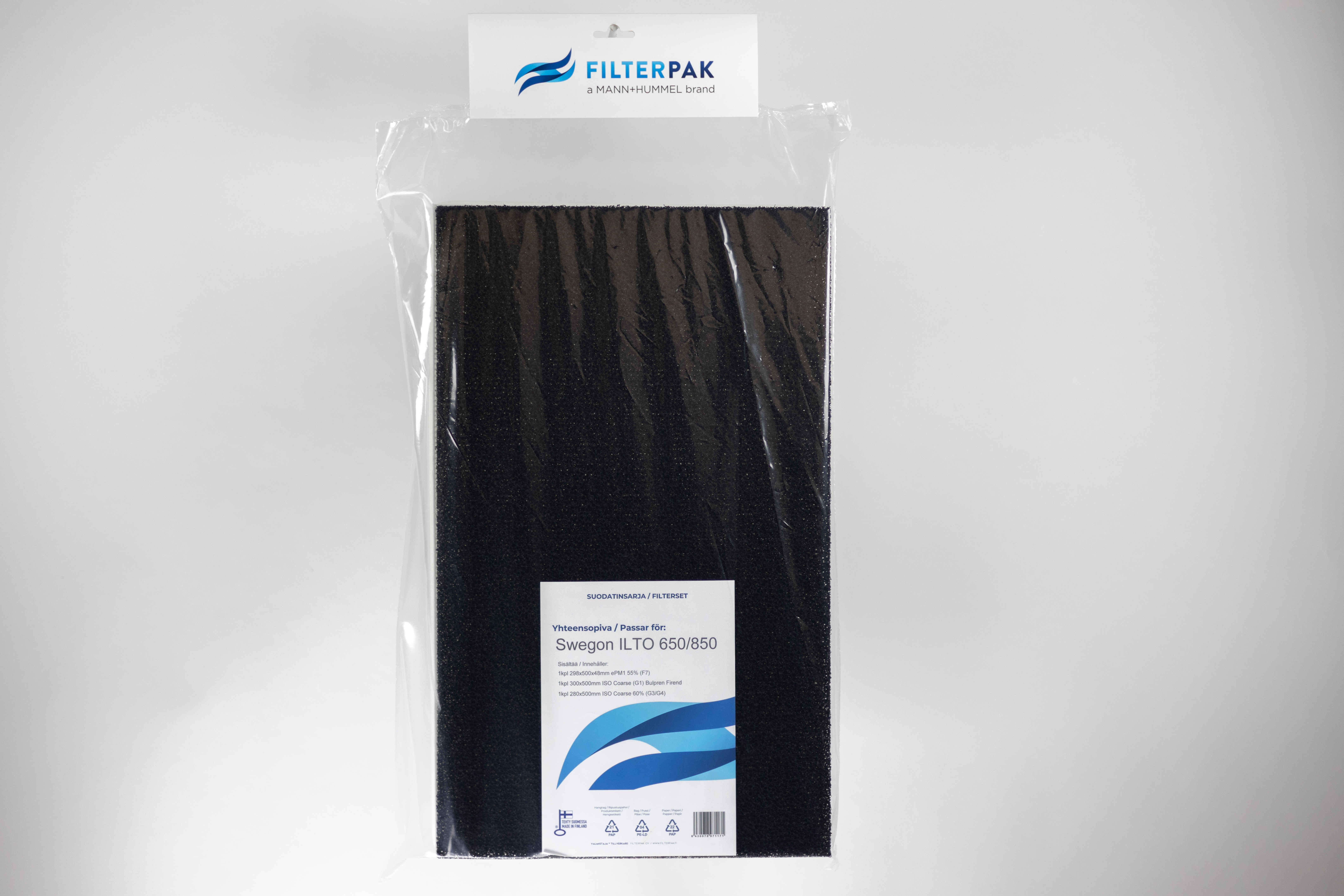 FILTER PACK FILTERPAK SWEGON ILTO 650/850 BF