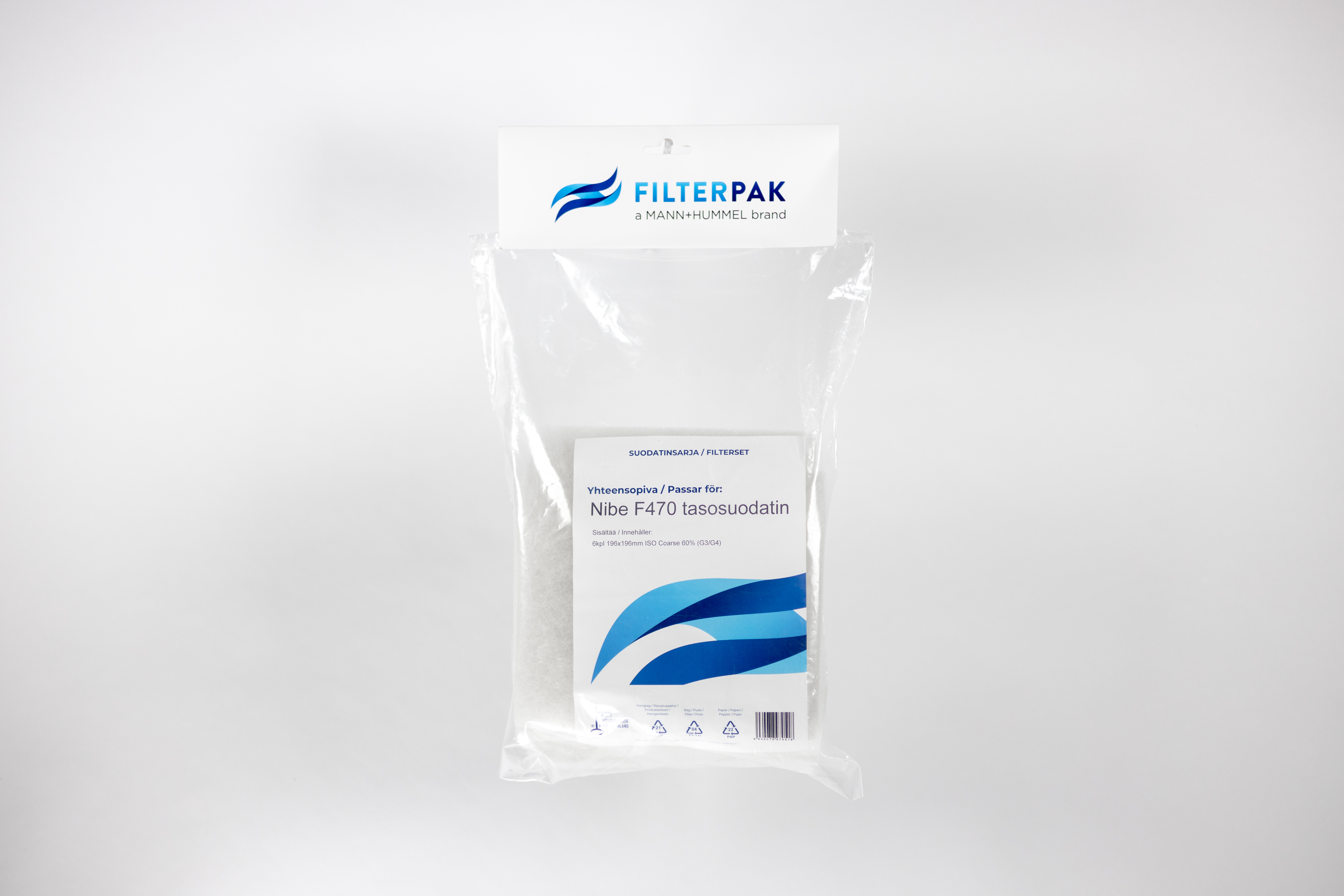 SUODATINPAKKAUS FILTERPAK NIBE F470 TASOSUODATIN G4