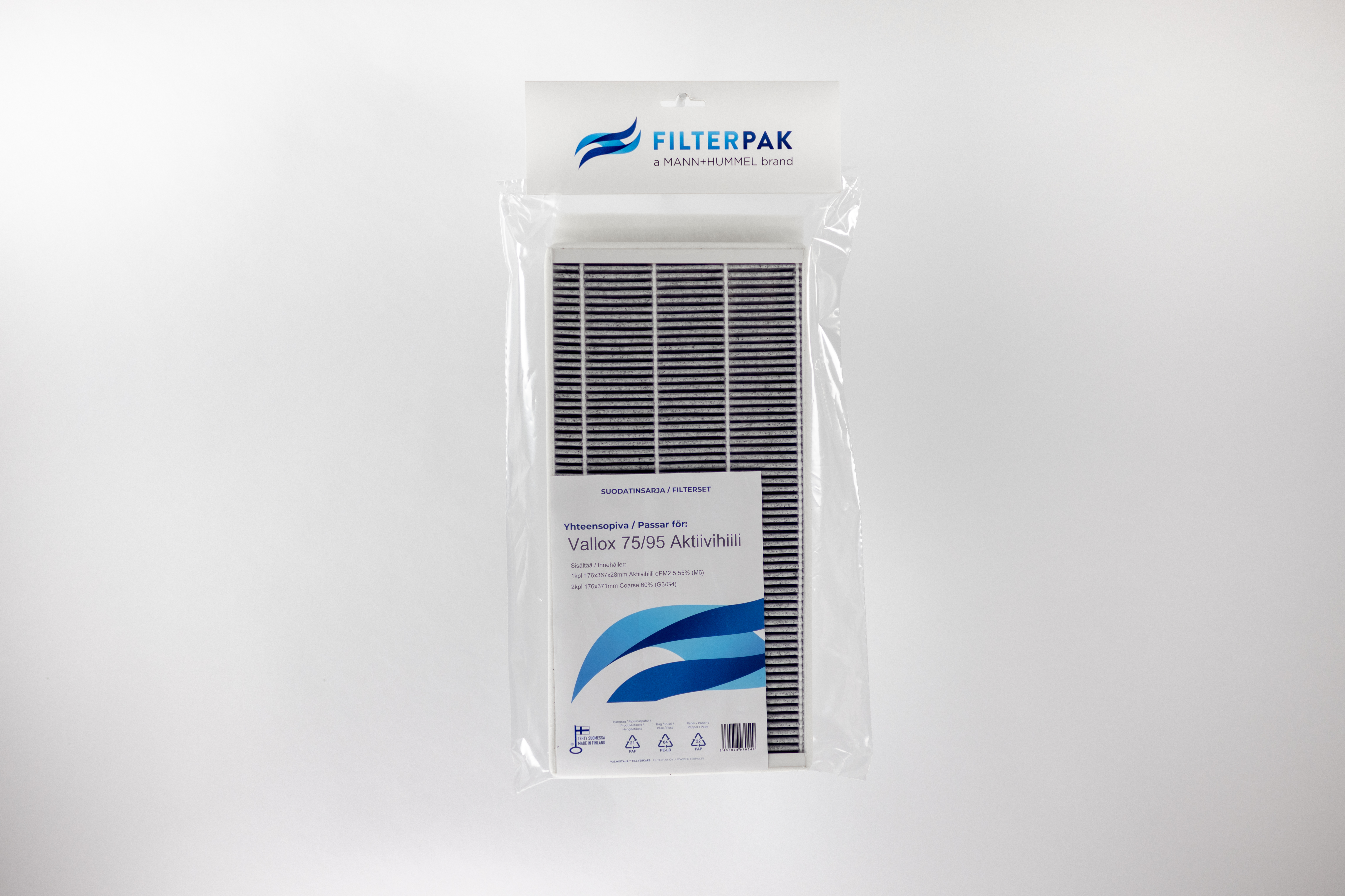 SUODATINPAKKAUS FILTERPAK VALLOX 75/95 AKTIIVIH NRO 12