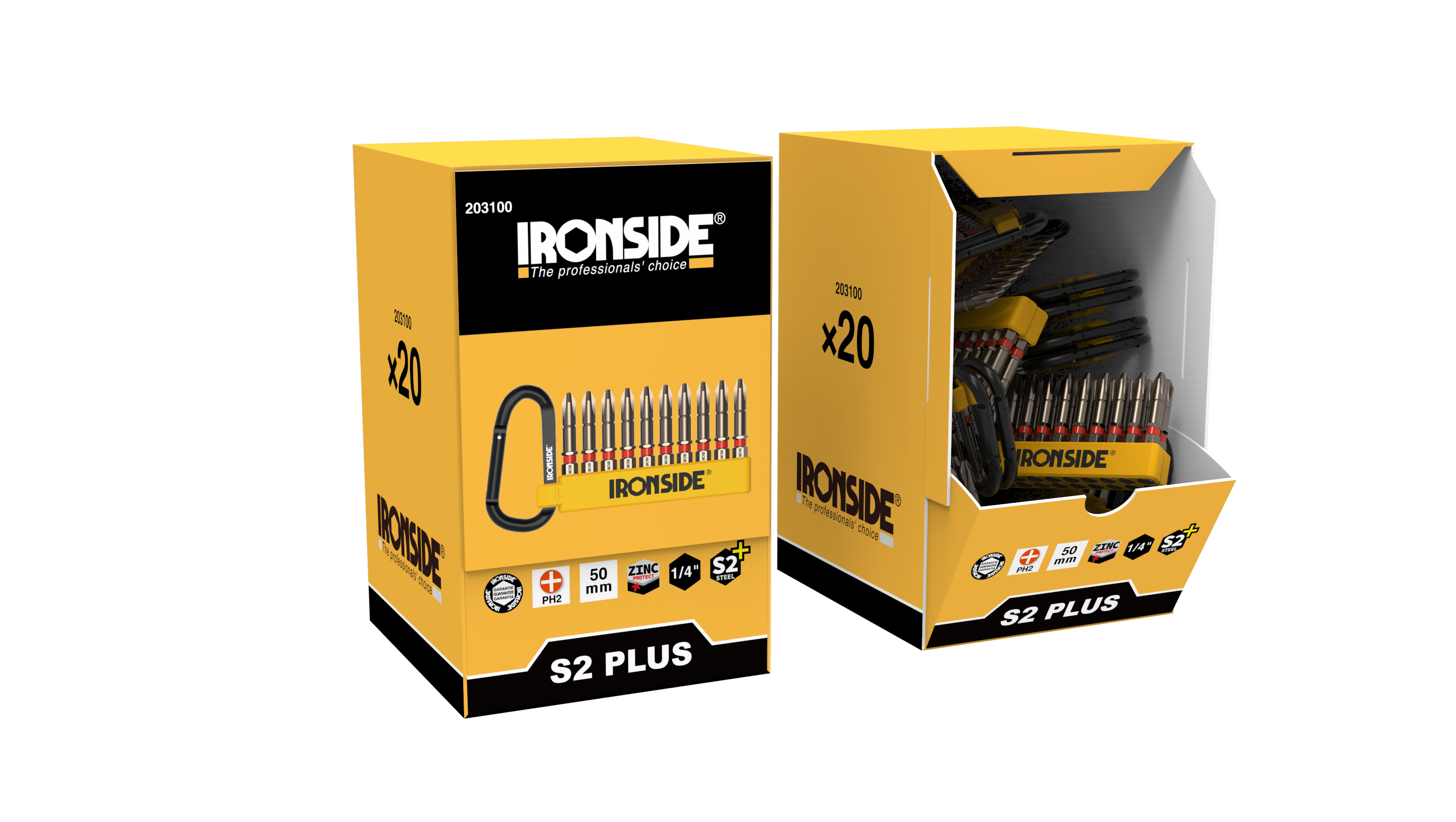 ironside Ruuvauskärkisarja ironside 50mm torx karabiini 10-os