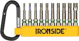 ironside Ruuvauskärkisarja ironside 50mm torx karabiini 10-os