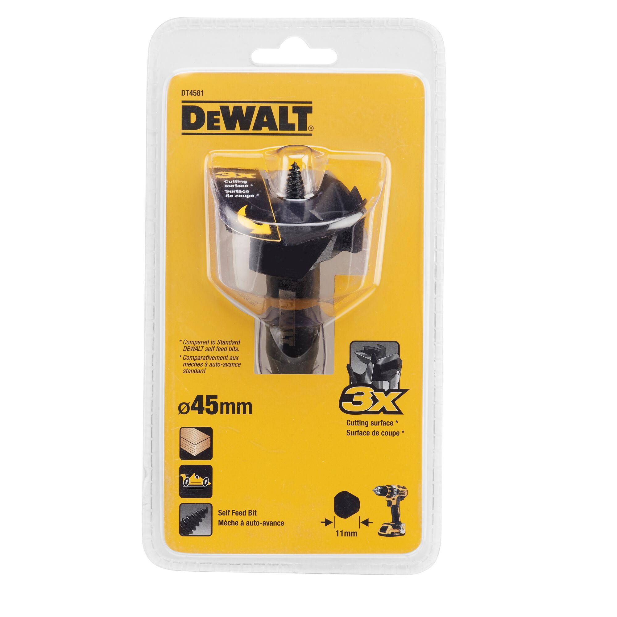 dewalt Wood drill bit dewalt dt4581 45mm self feeding