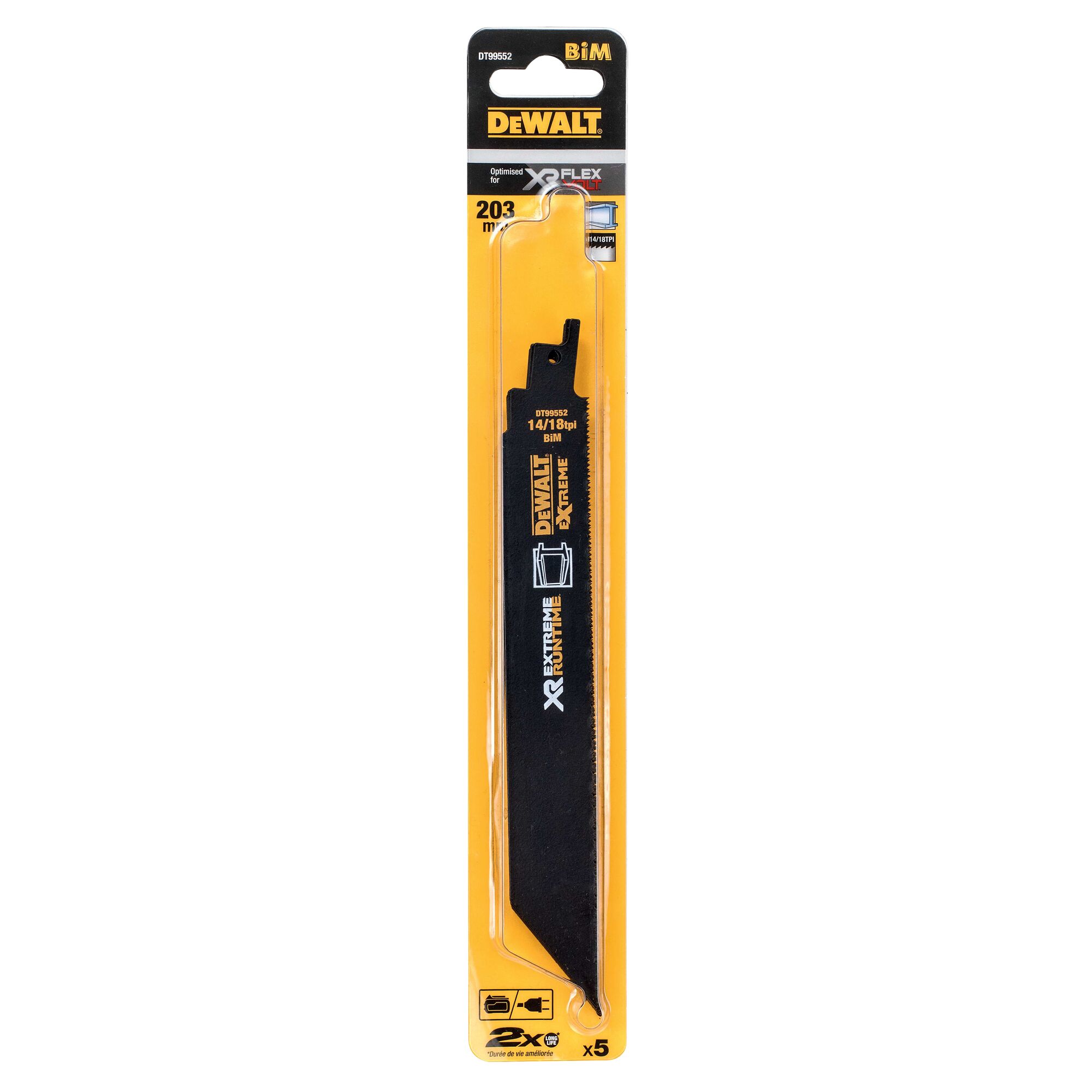 dewalt Puukkosahanterä dewalt 203mm ext met 14/18tpi dt99552